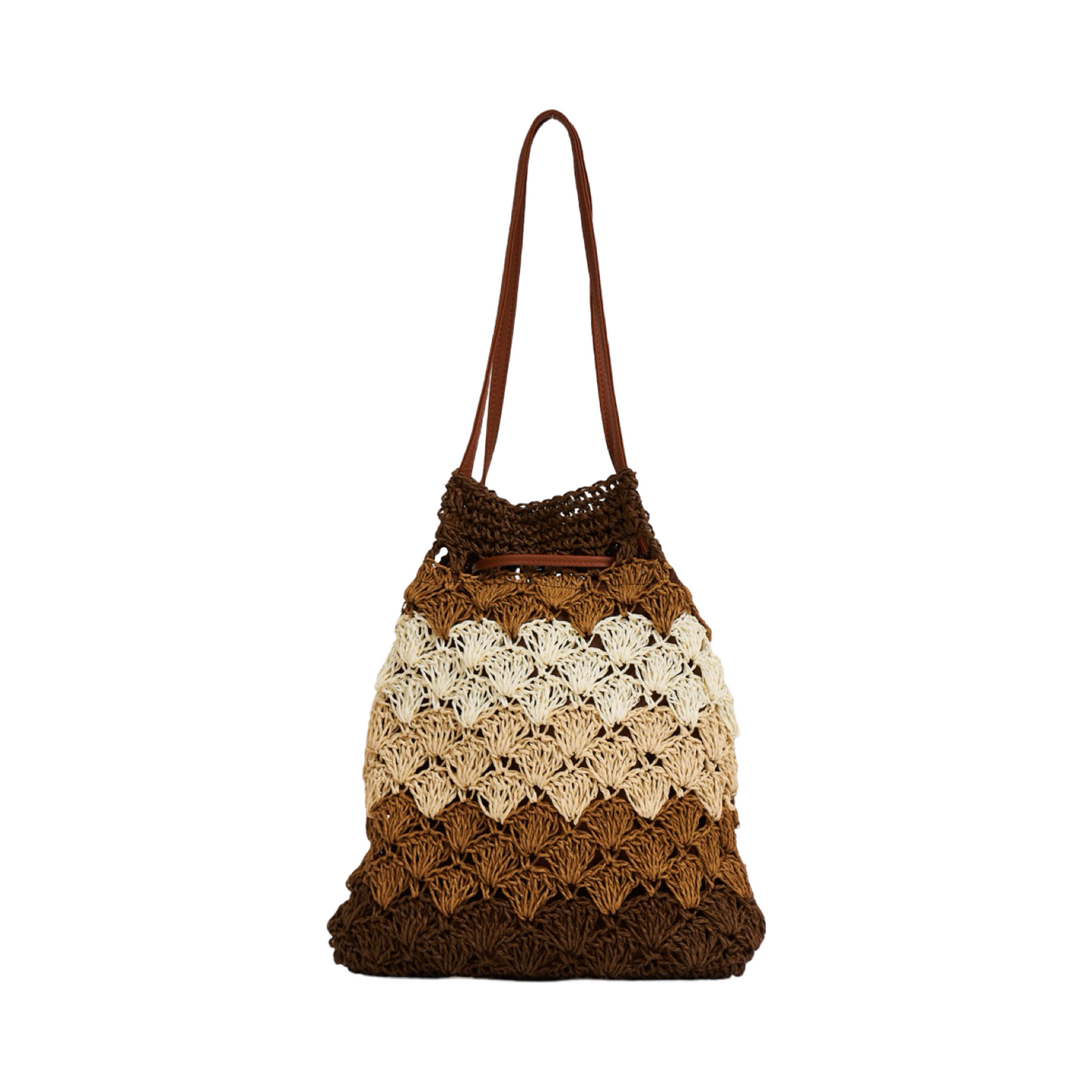 Everyday Earth – Straw Bucket Bag – Brown