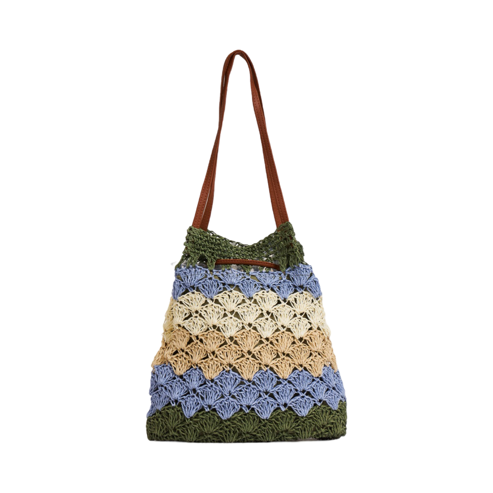 Everyday Earth – Straw Bucket Bag – Green