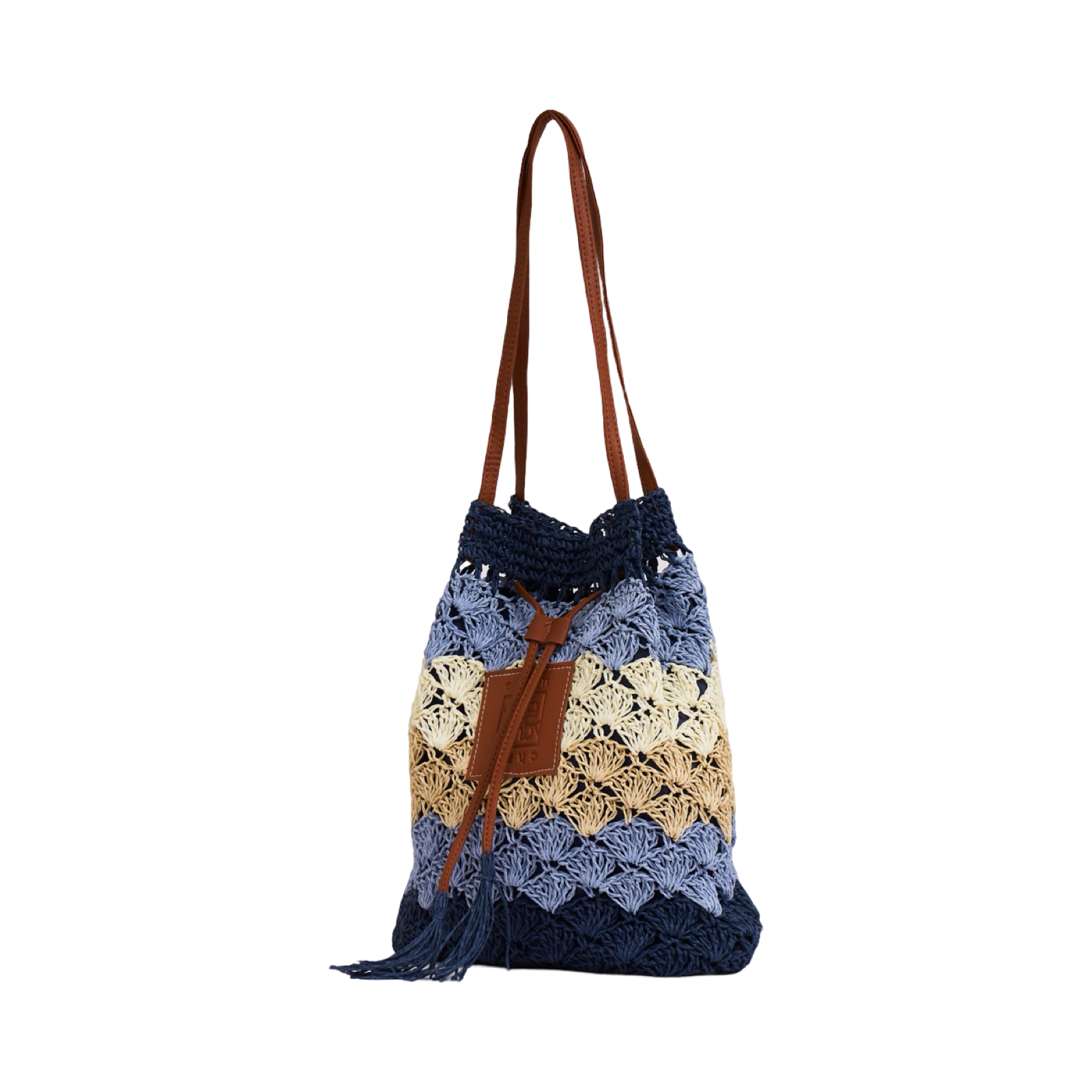 Everyday Earth – Straw Bucket Bag – Blue
