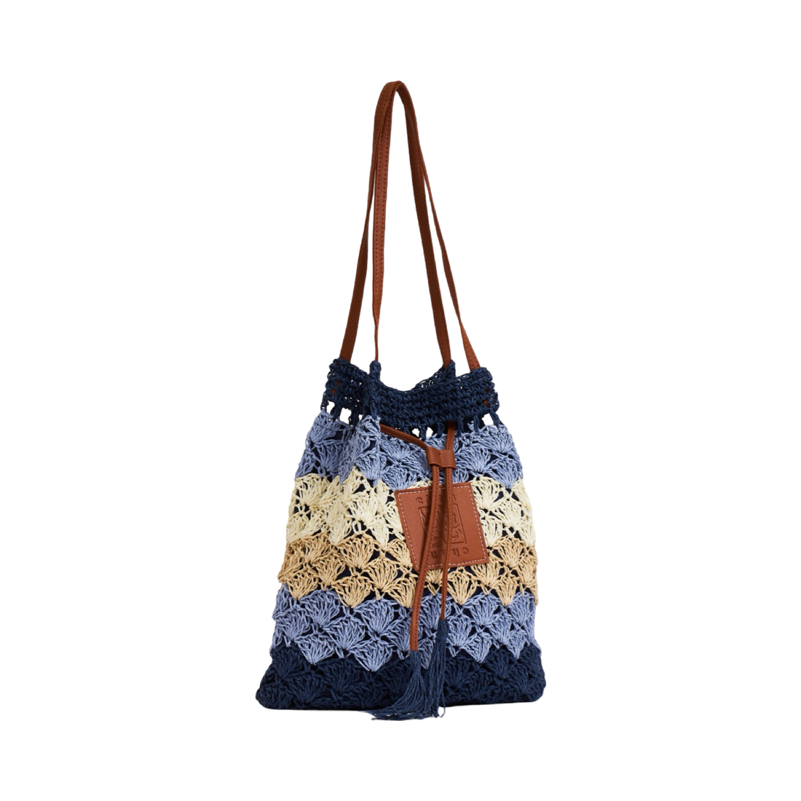 Everyday Earth – Straw Bucket Bag – Blue
