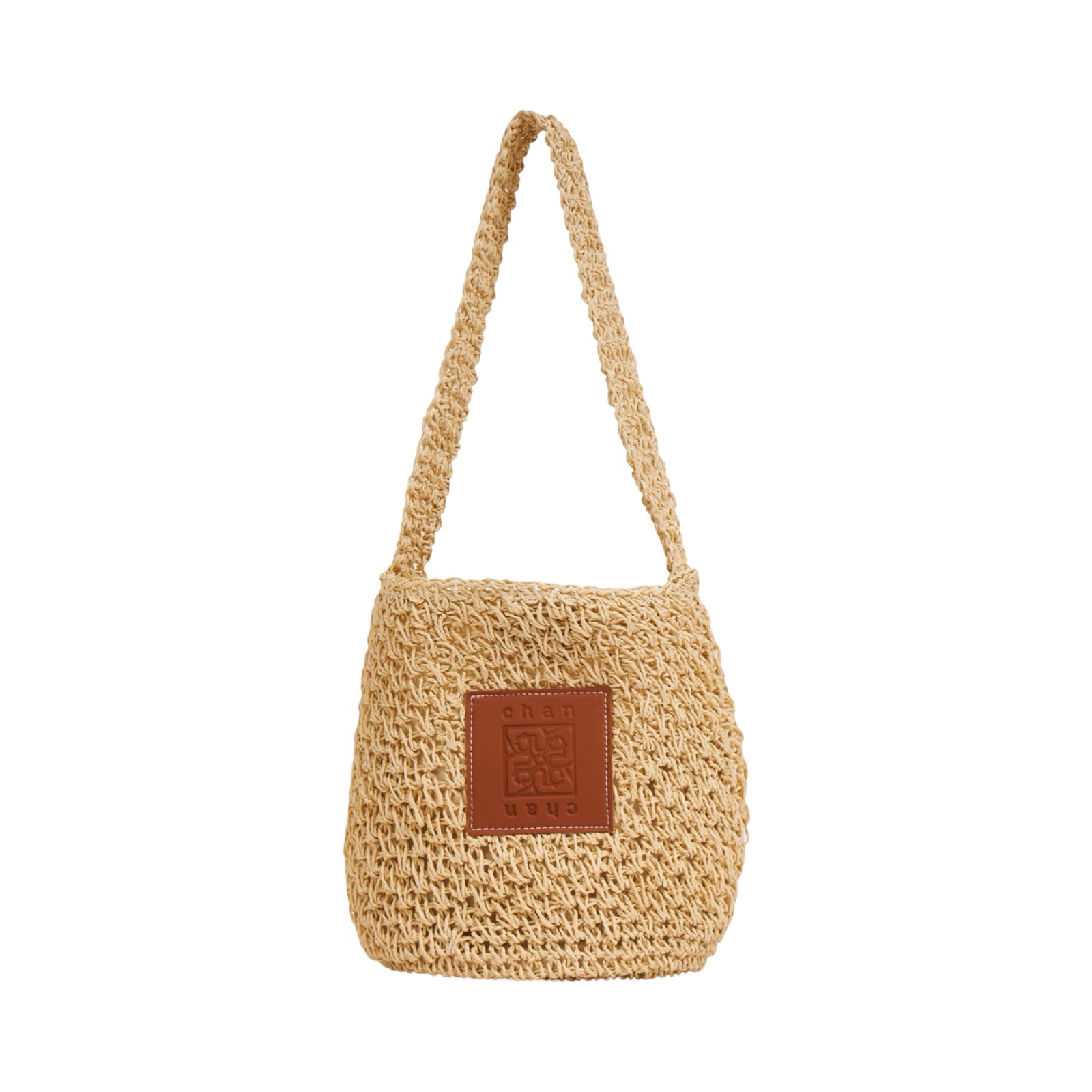 Straw Shoulder Bag - Beige