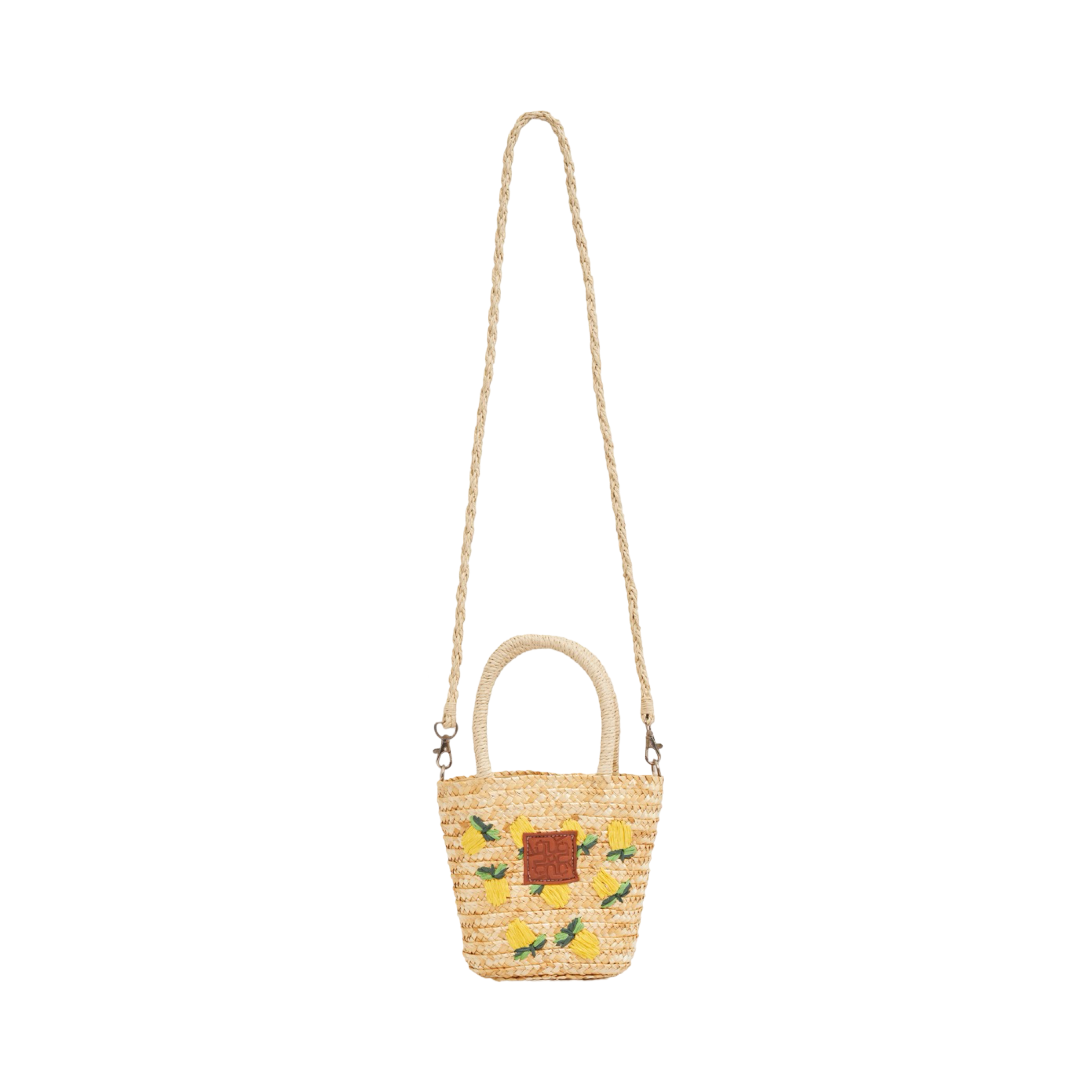 Everyday Earth – Floral Straw Crossbody Bag – Yellow