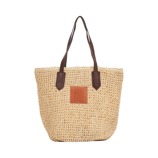 Crochet Tote Bag - Beige