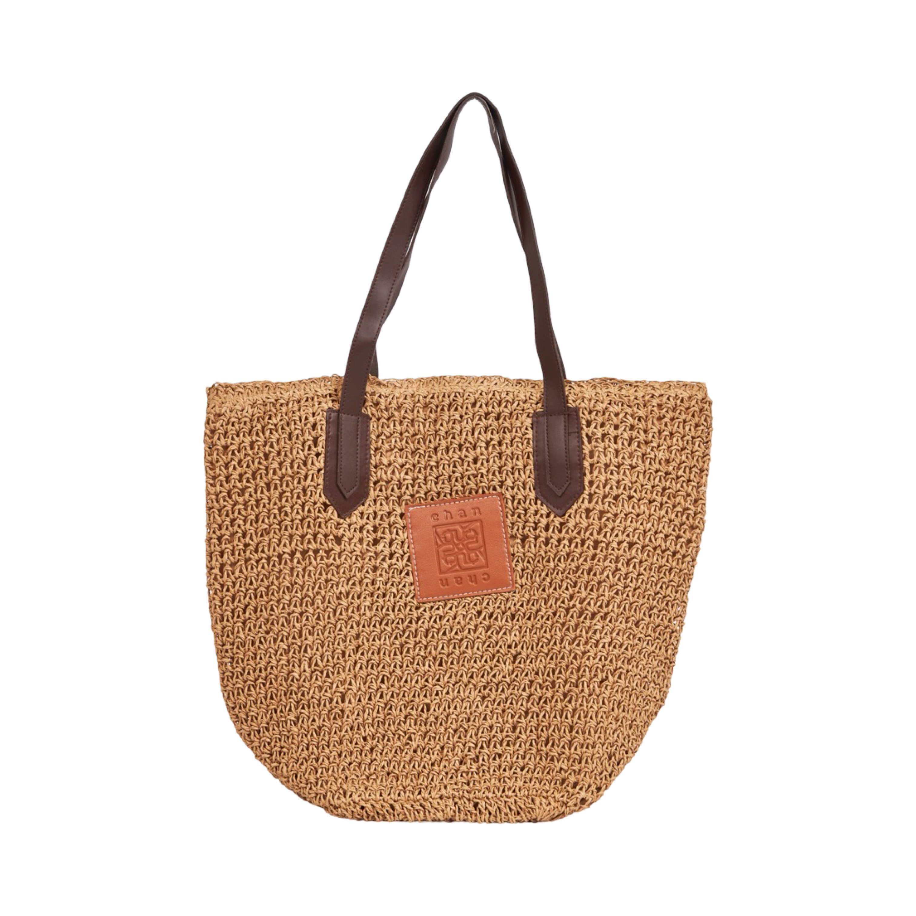 Crochet Tote Bag - Brown
