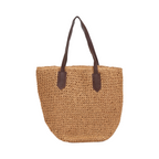 Crochet Tote Bag - Brown