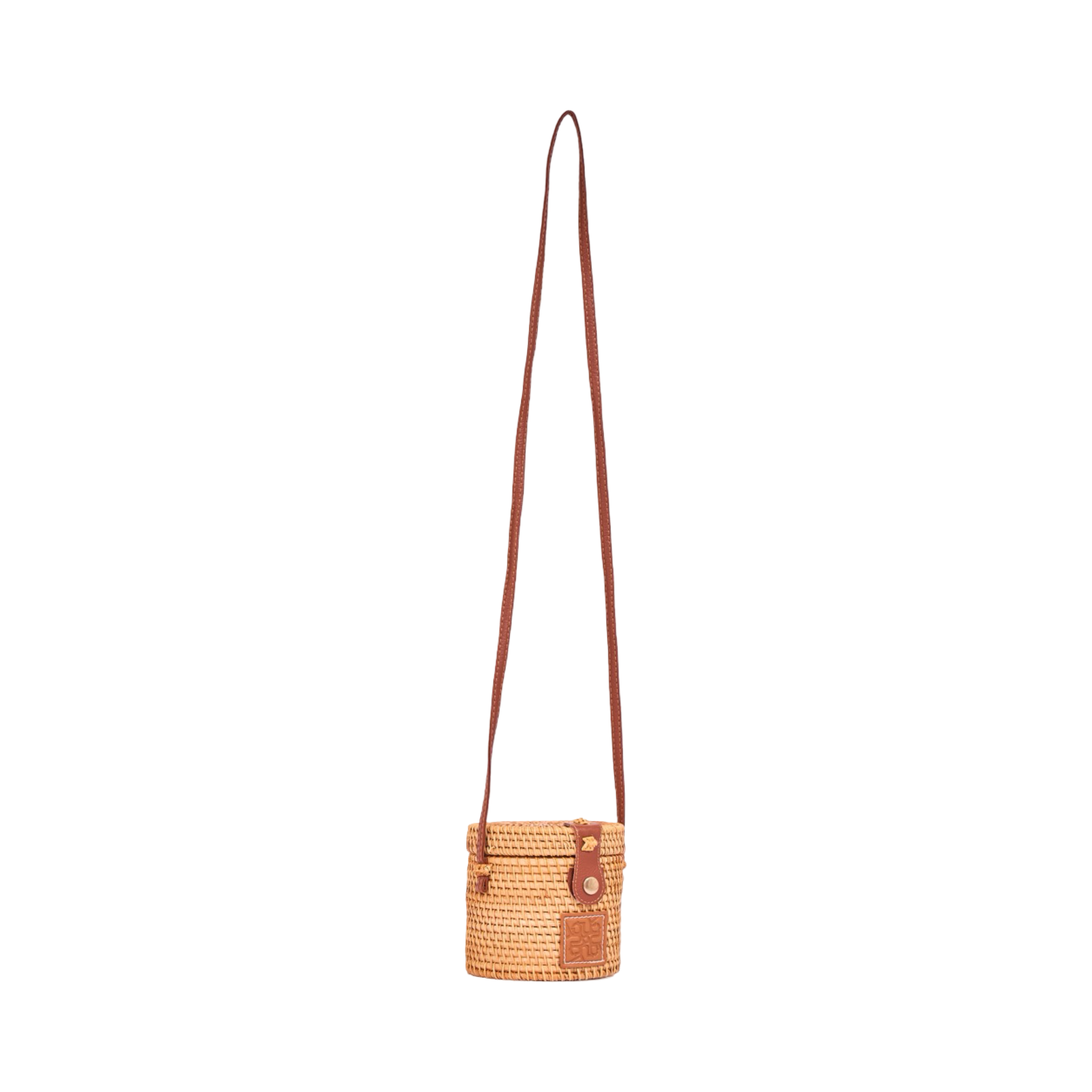 Everyday Earth – Wood Cylinder Shape Crossbody Bag – Brown