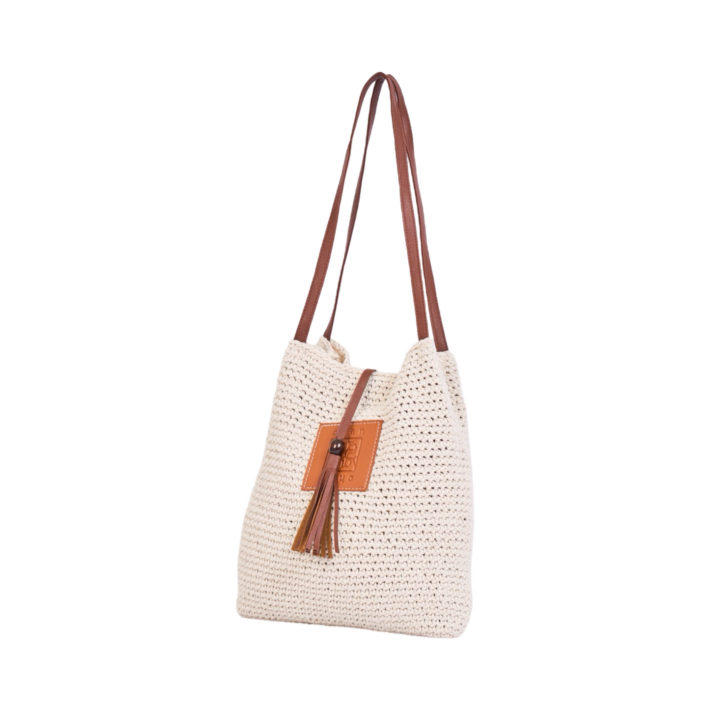 Knitted Tote Bag - White