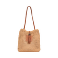 Knitted Tote Bag - Brown