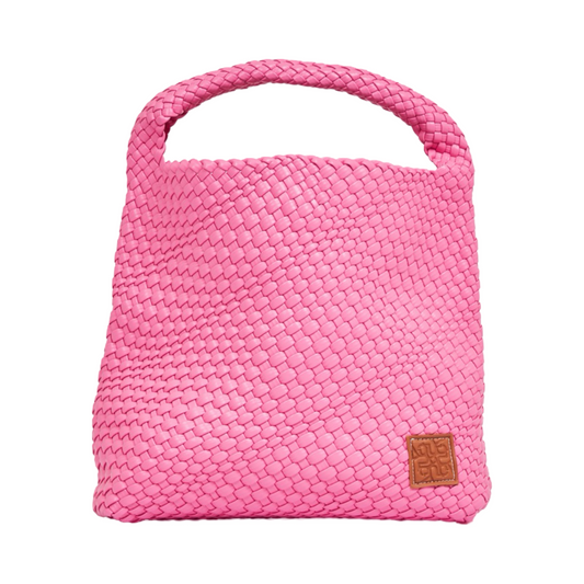 Woven Tote Bag - Hot Pink
