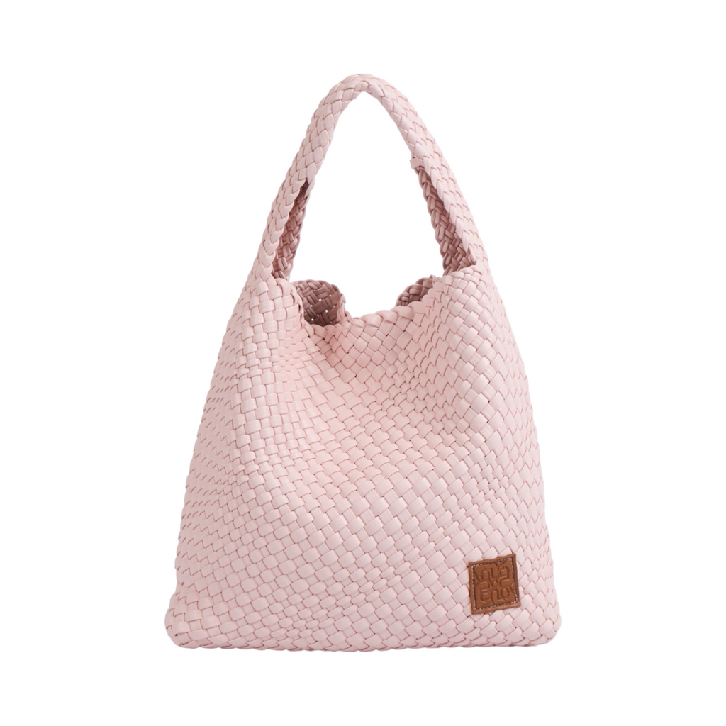 Woven Tote Bag L - Baby Pink