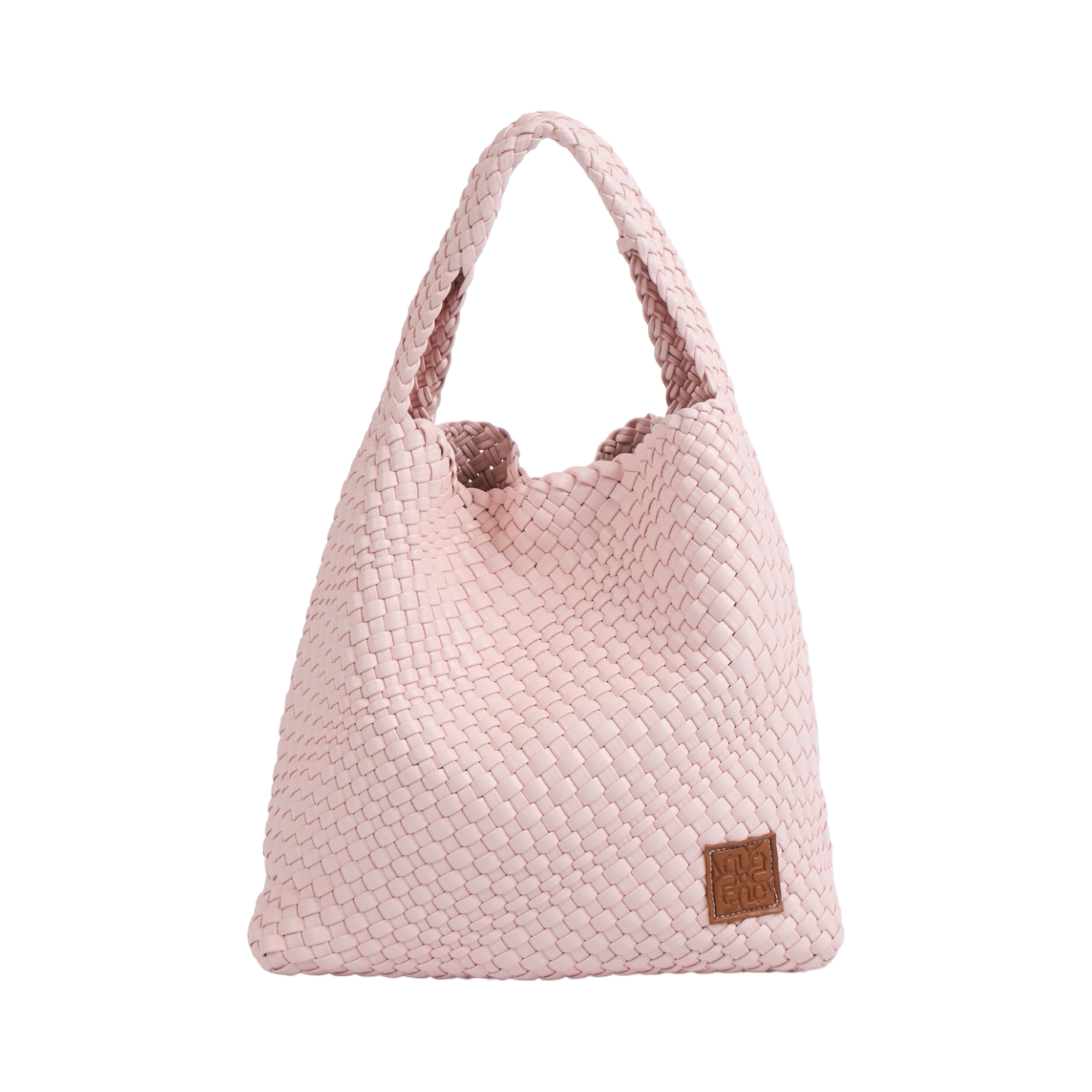 Woven Tote Bag L - Baby Pink