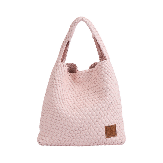 Woven Tote Bag - Baby Pink