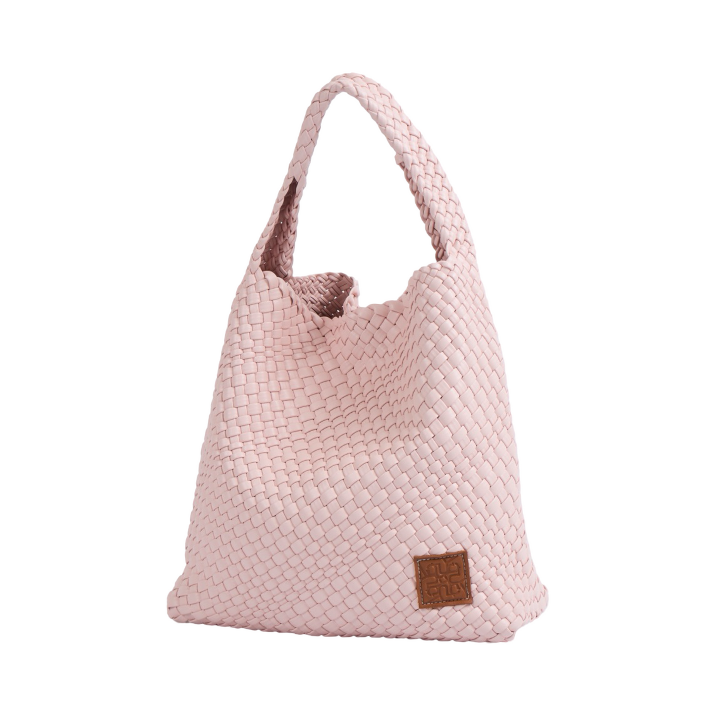 Woven Tote Bag L - Baby Pink