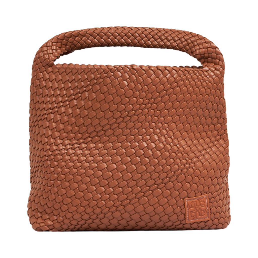 Woven Tote Bag L - Red Brown