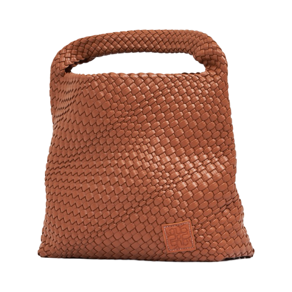 Woven Tote Bag L - Red Brown