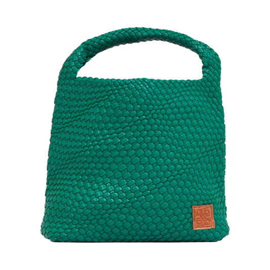 Woven Tote Bag - Emerald Green