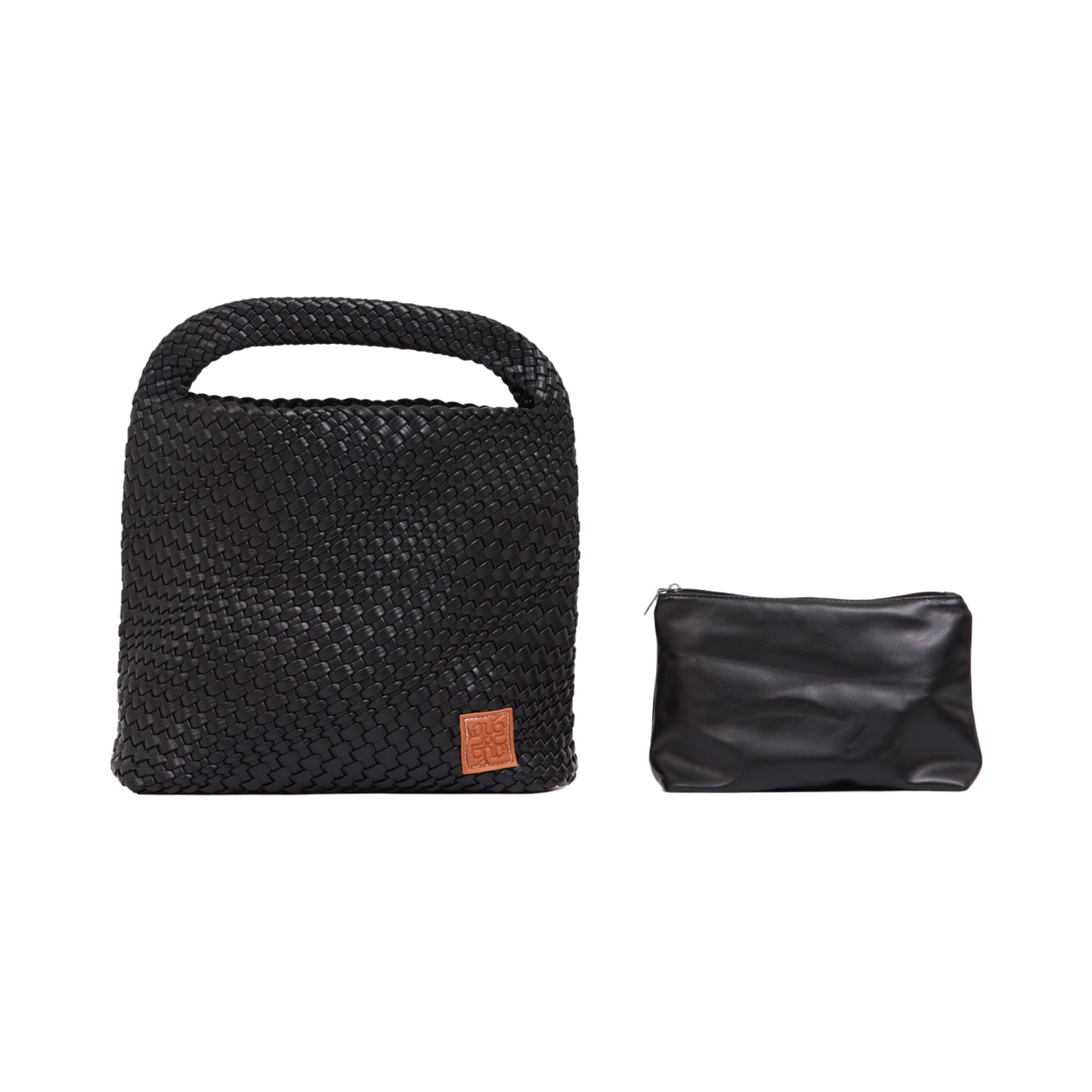 Woven Tote Bag - Black