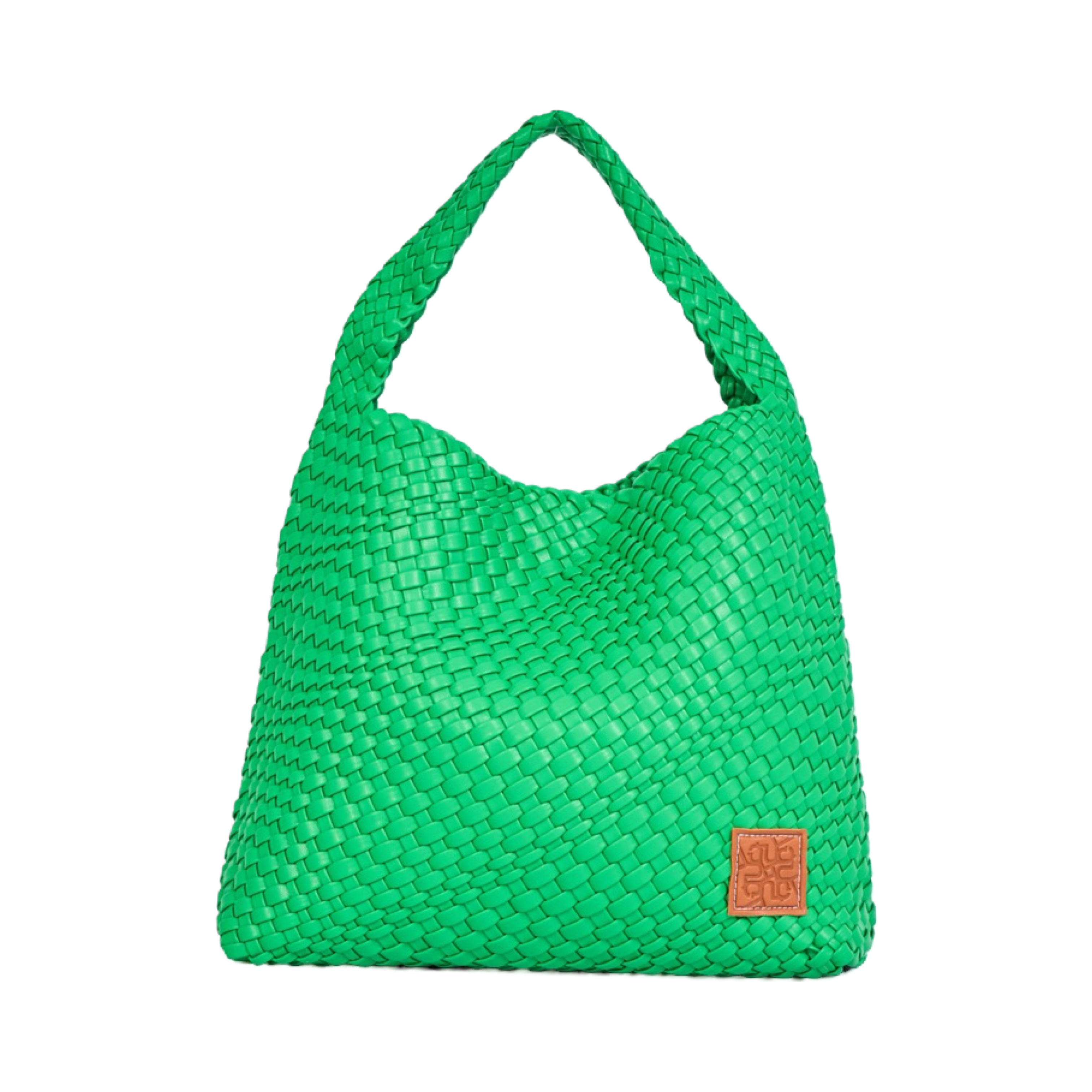 Woven Tote Bag L - Leaf Green