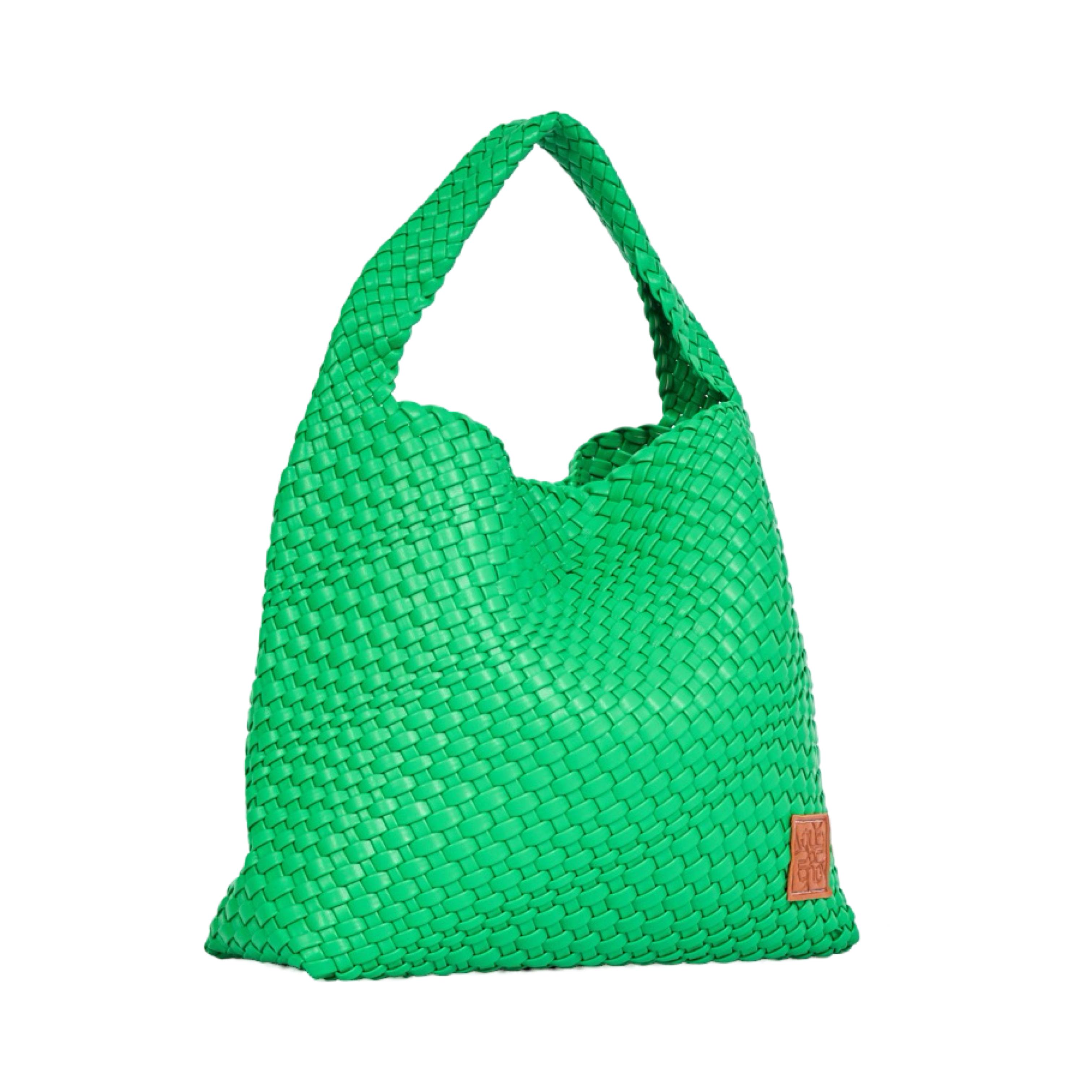 Woven Tote Bag L - Leaf Green