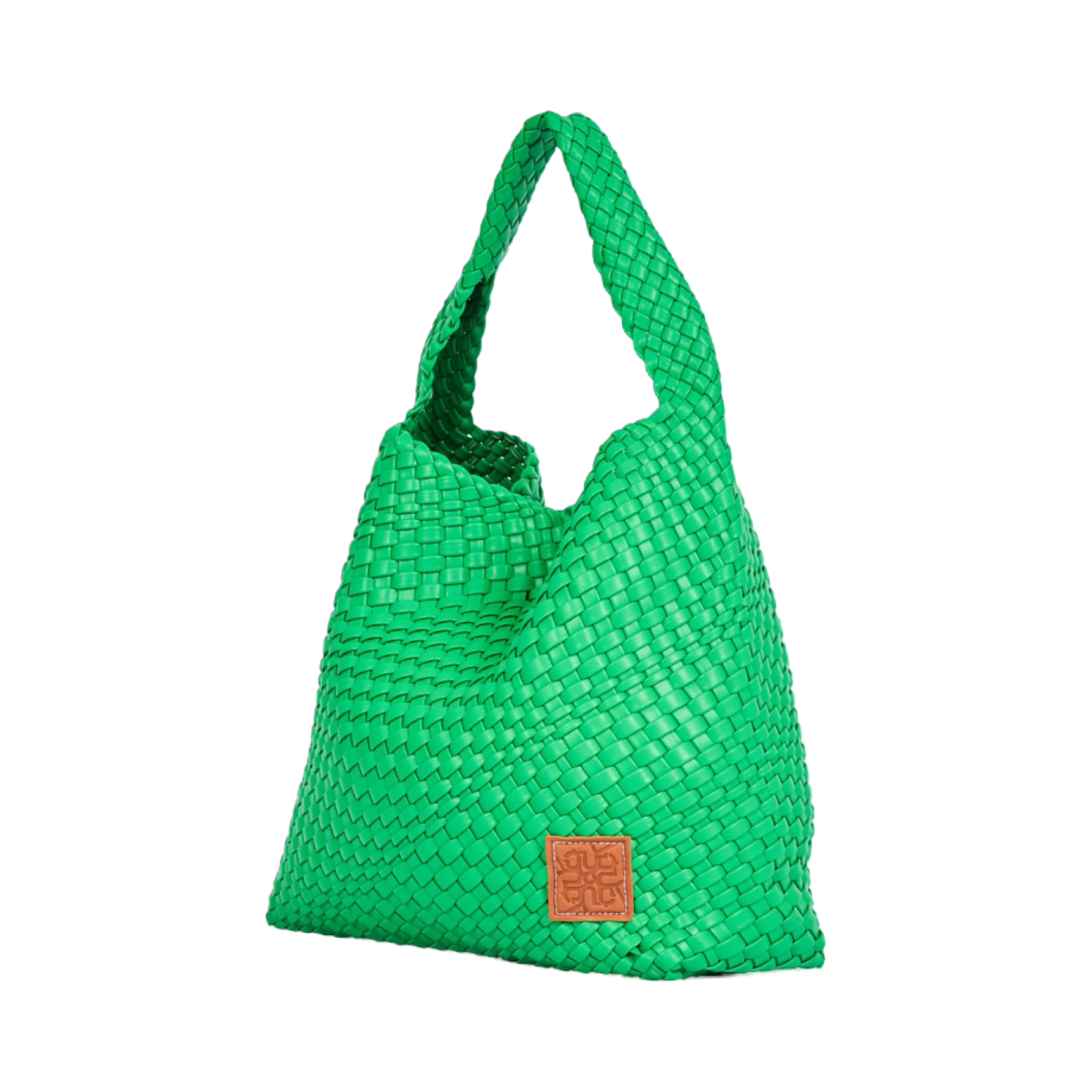 Woven Tote Bag L - Leaf Green