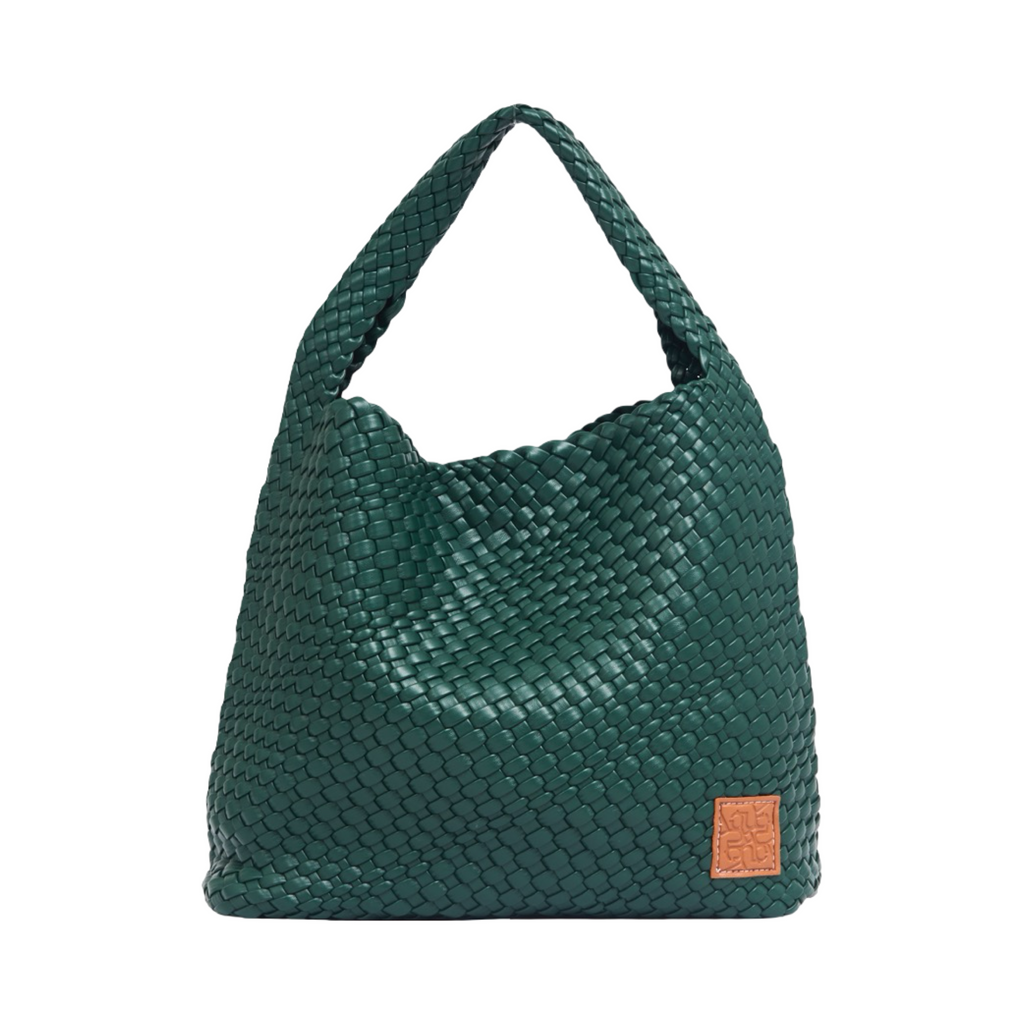 Woven Tote Bag L – Royal Green