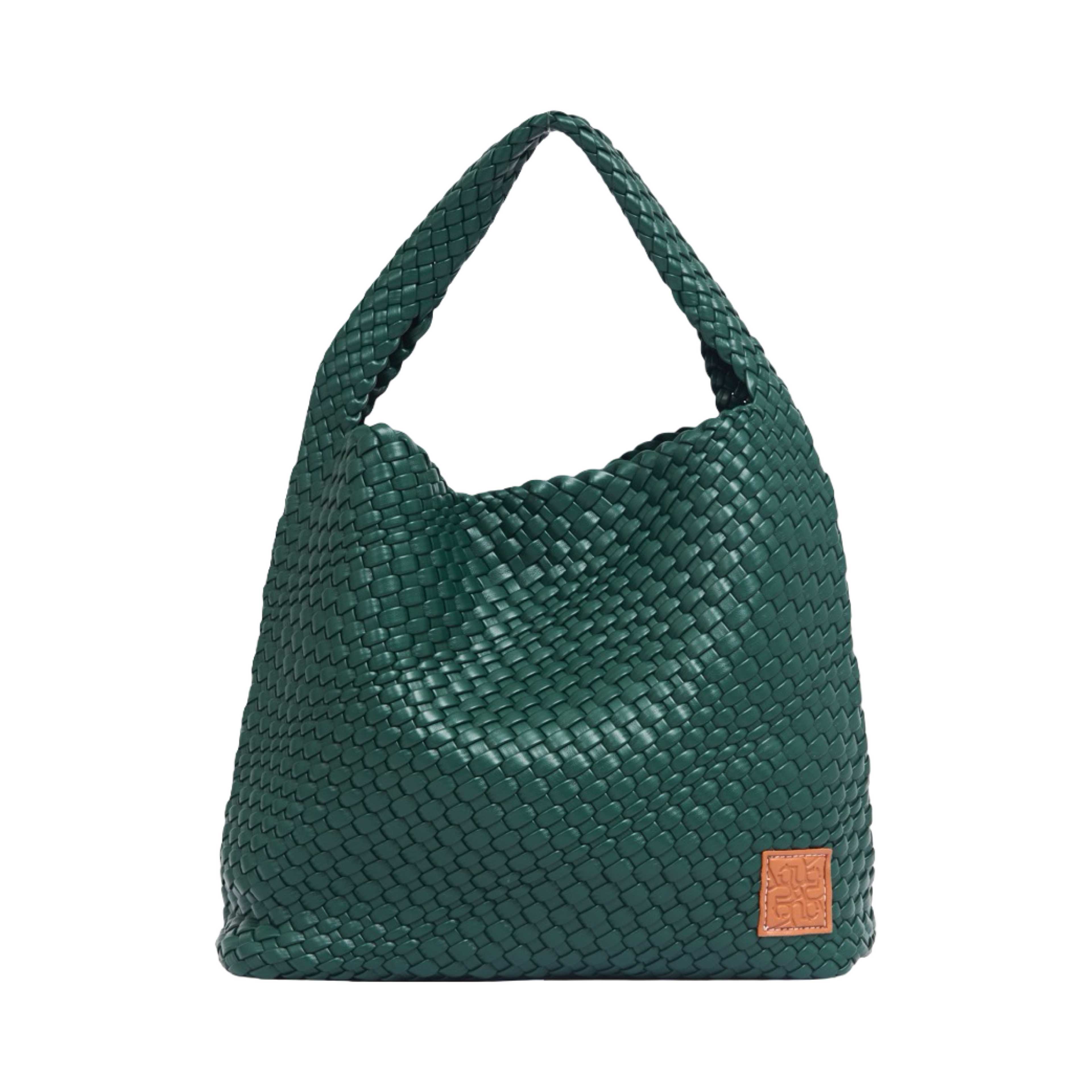 Woven Tote Bag L – Royal Green