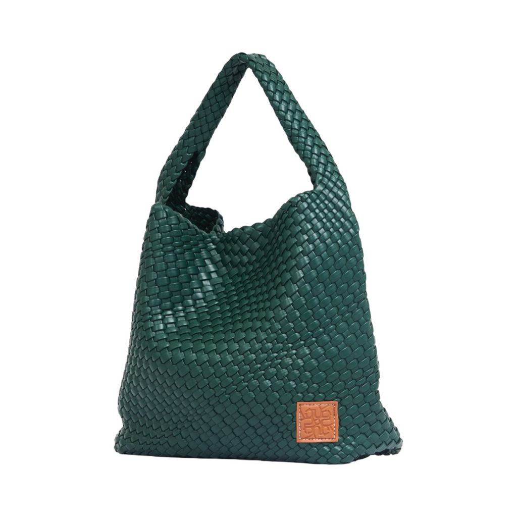 Woven Tote Bag L – Royal Green