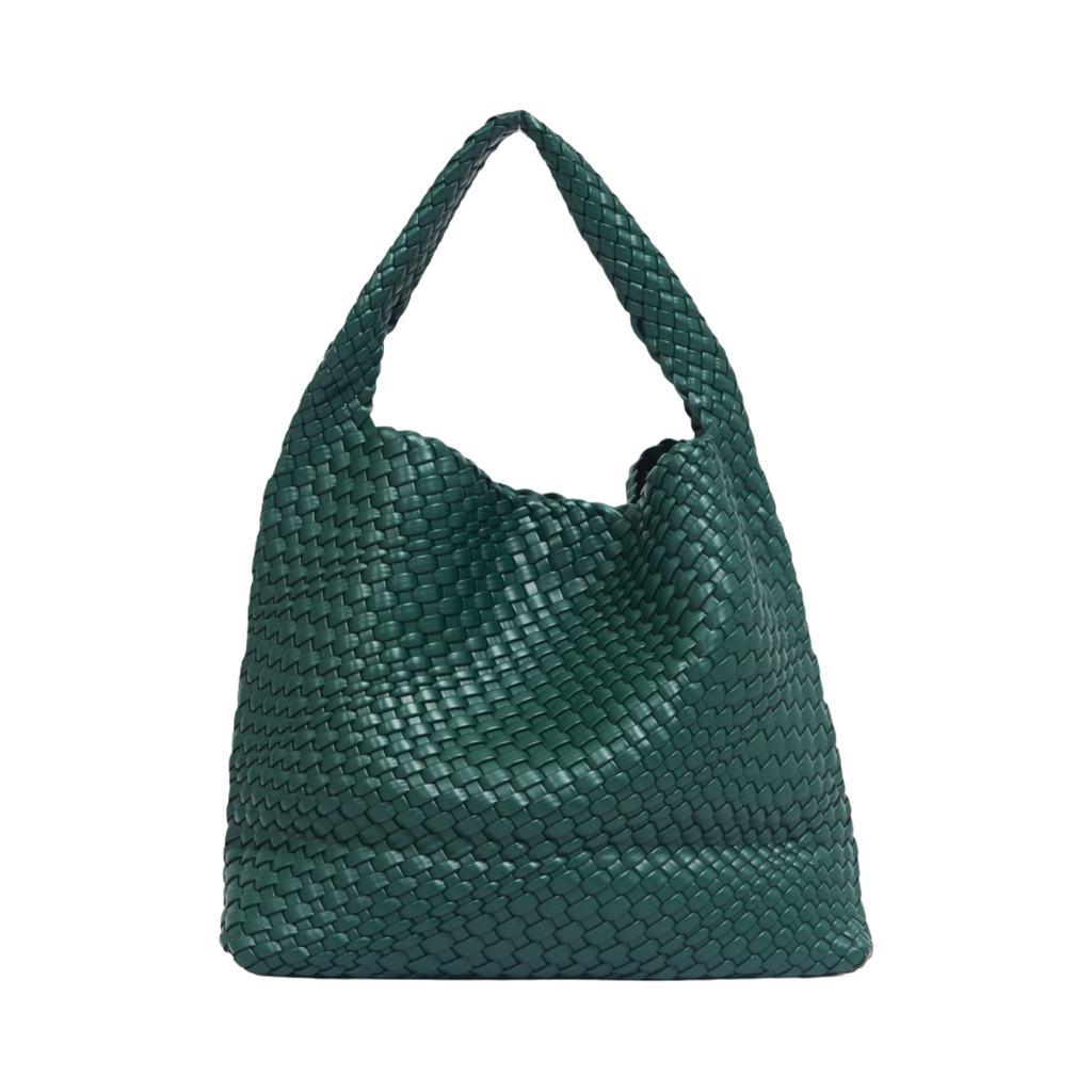 Woven Tote Bag L – Royal Green