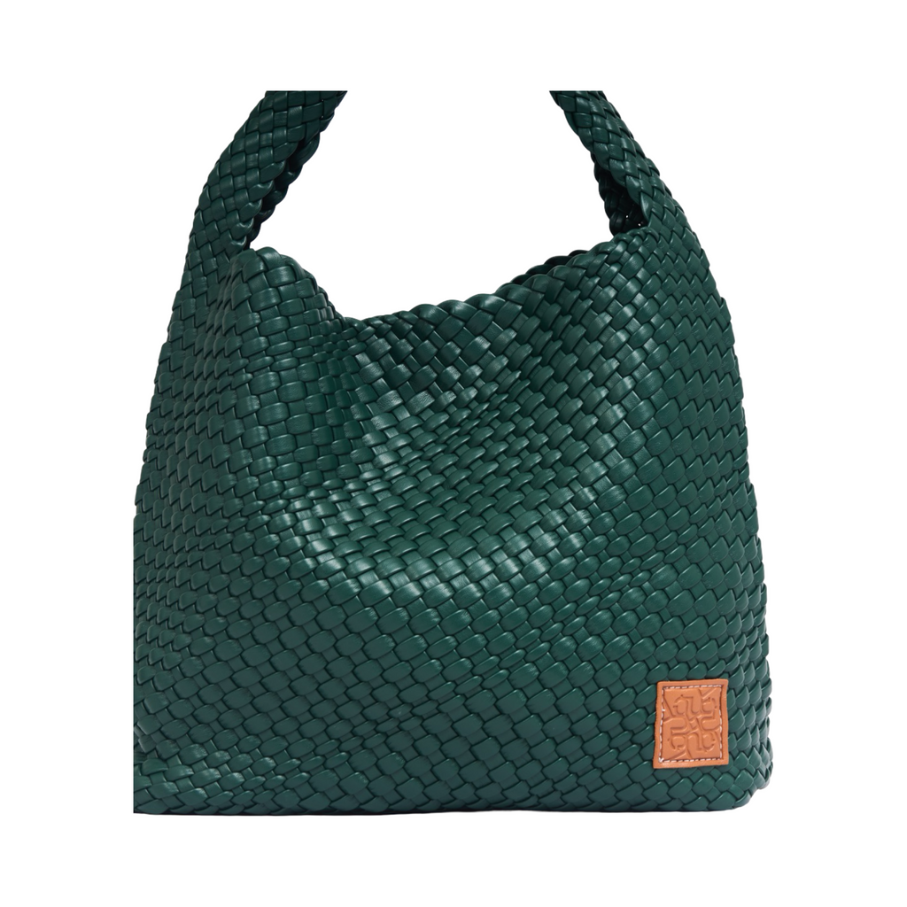 Woven Tote Bag L – Royal Green