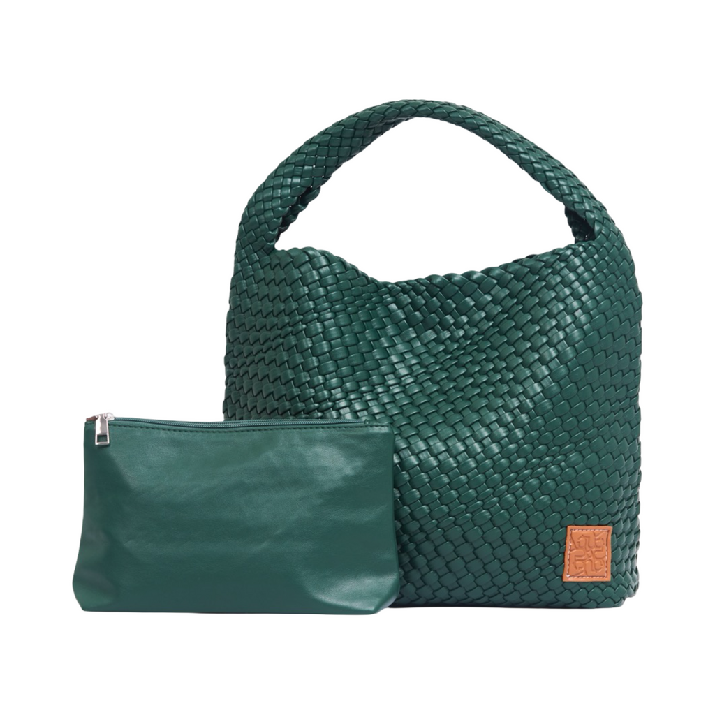 Woven Tote Bag L – Royal Green