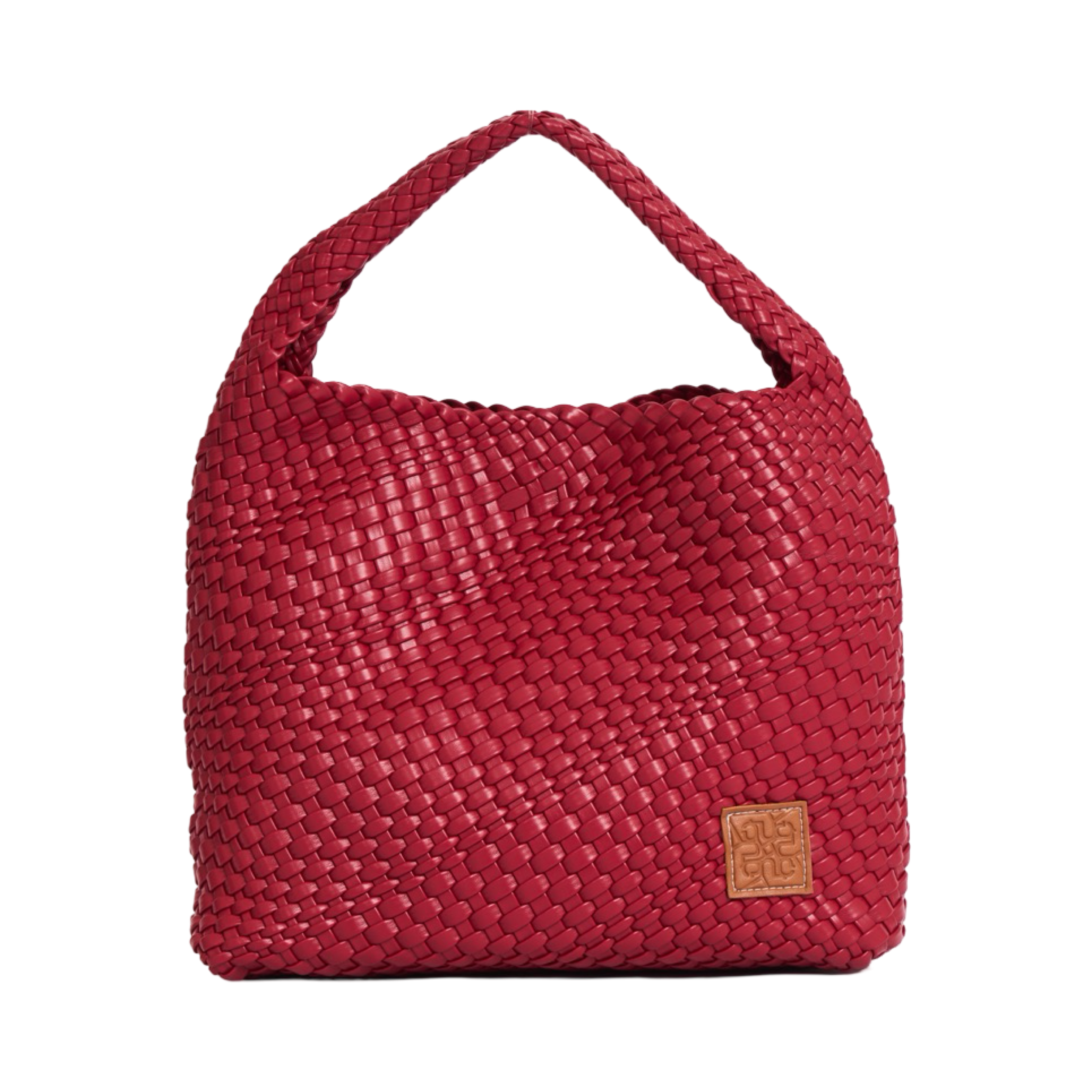 Woven Tote Bag L - Ruby