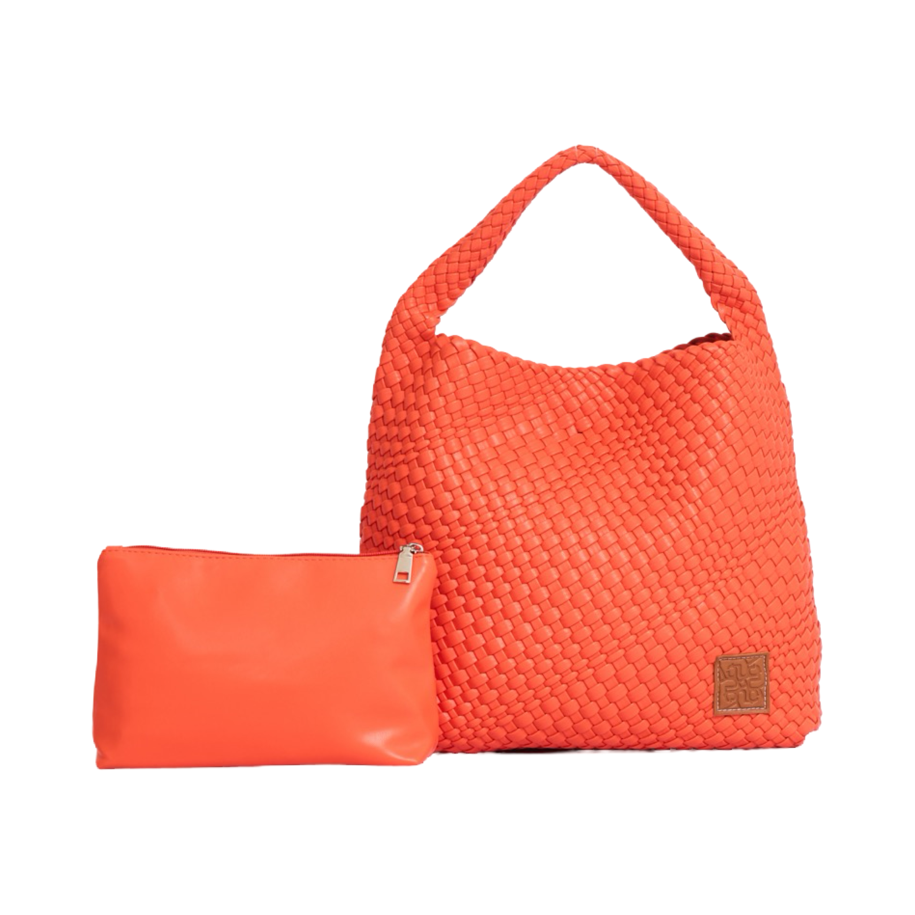 Woven Tote Bag L - Orange