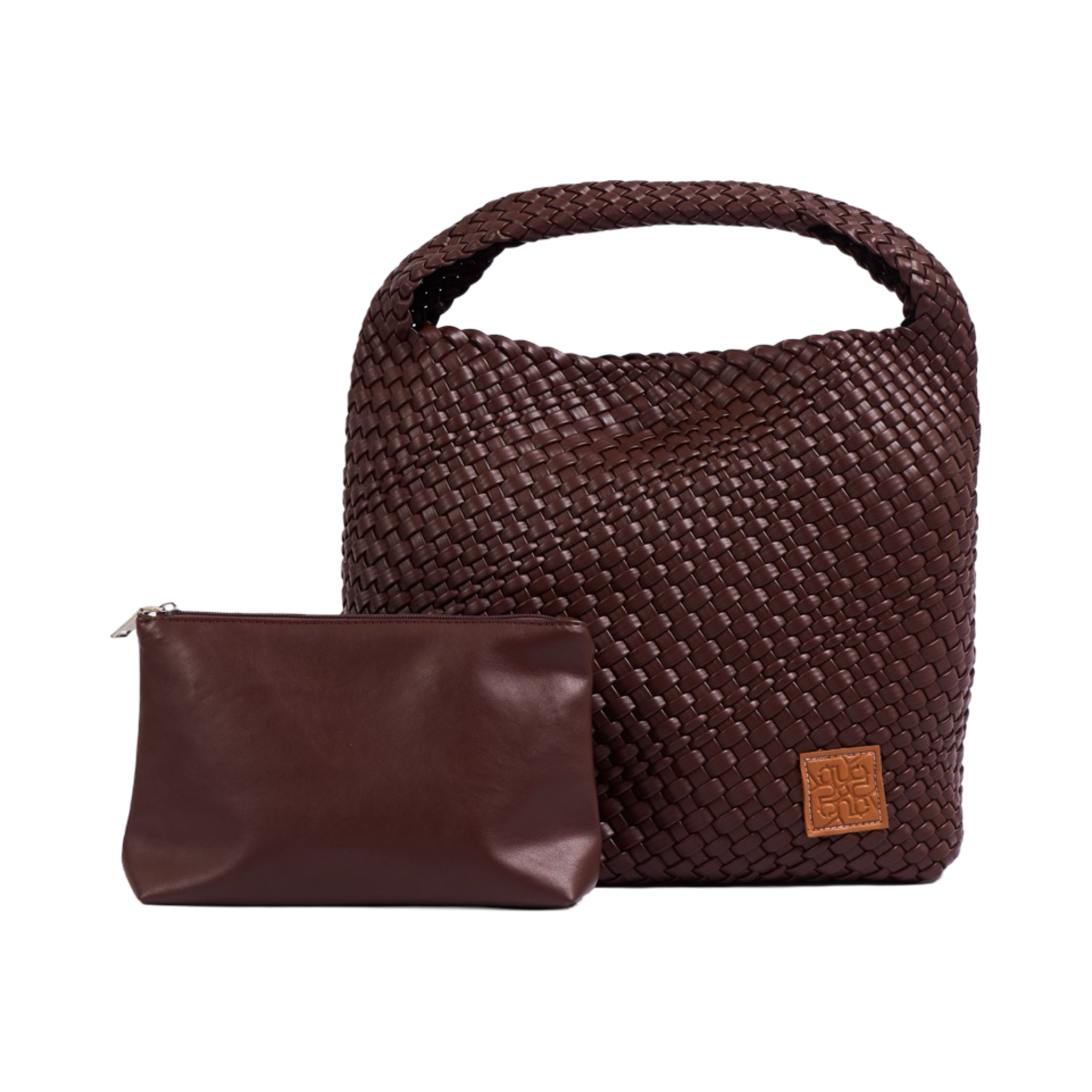 Woven Tote Bag L - Dark Chocolate