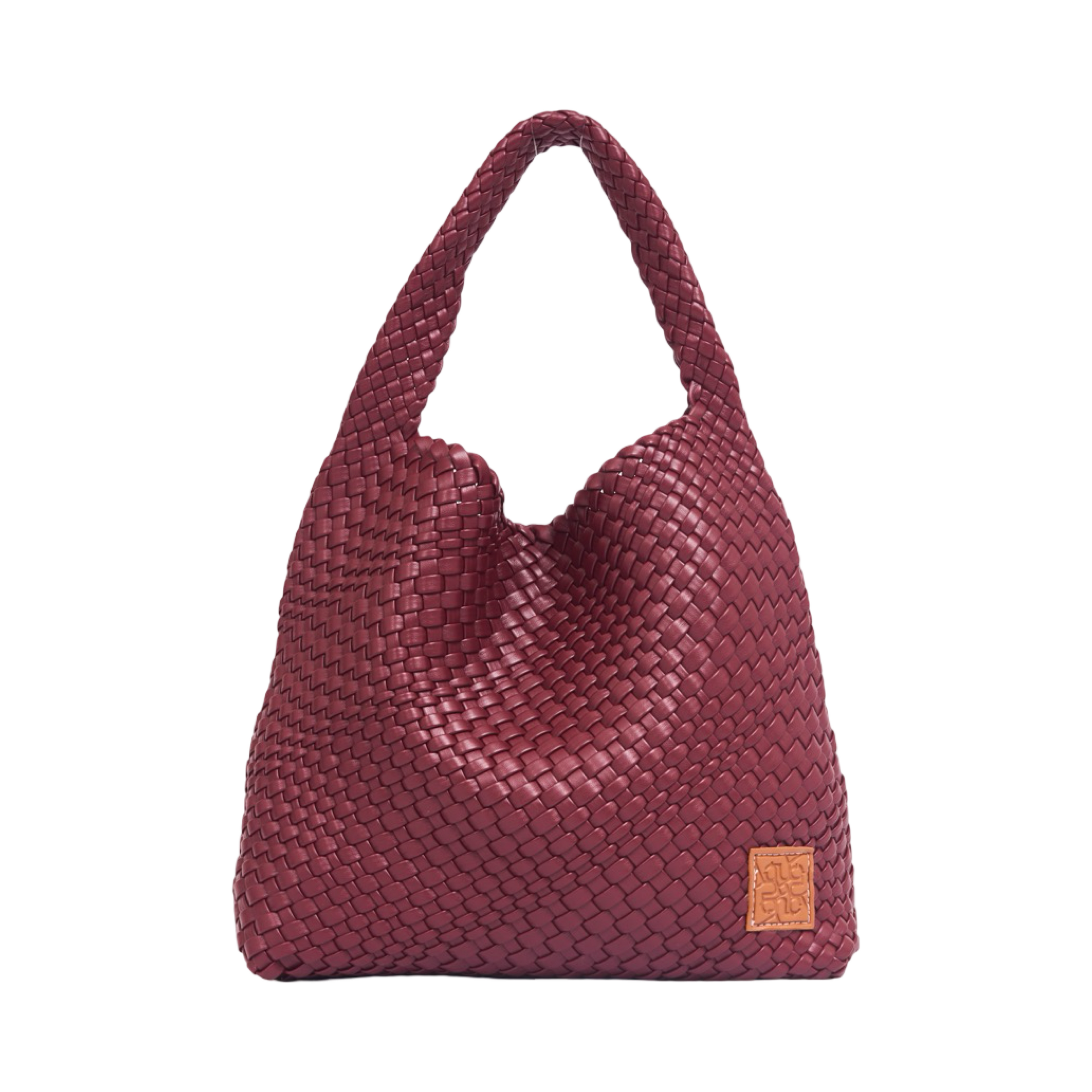 Woven Tote Bag L – Red Wine