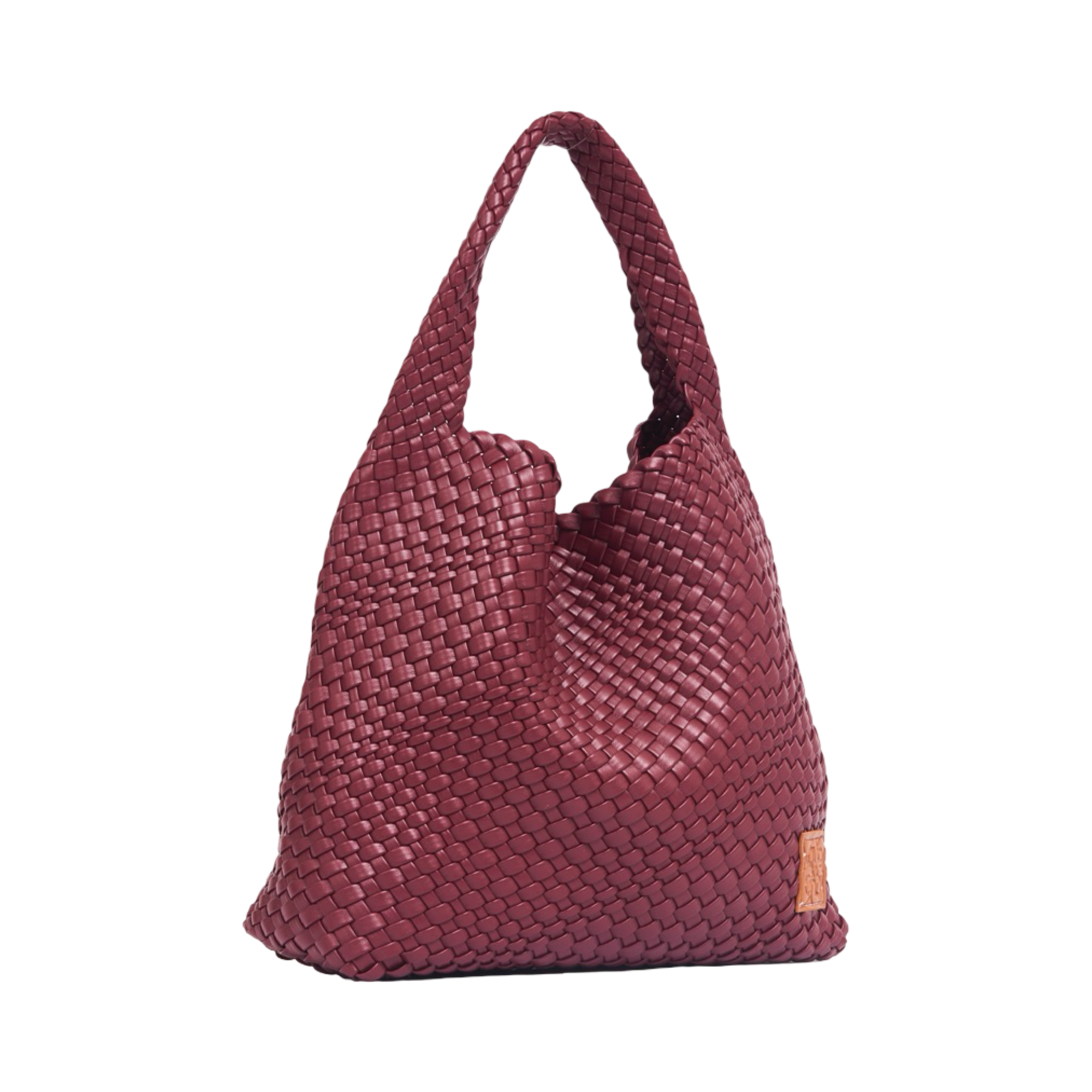 Woven Tote Bag L – Red Wine