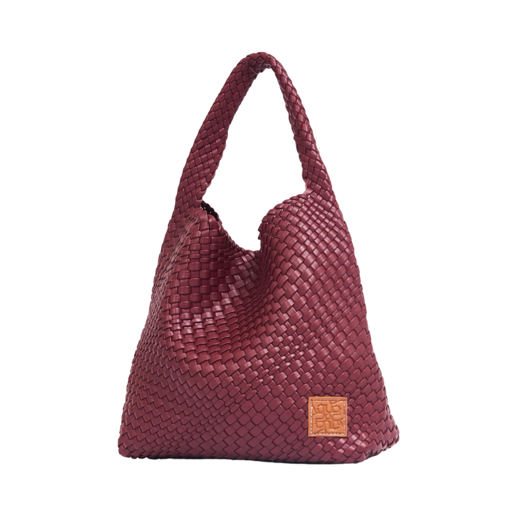 Woven Tote Bag L – Red Wine