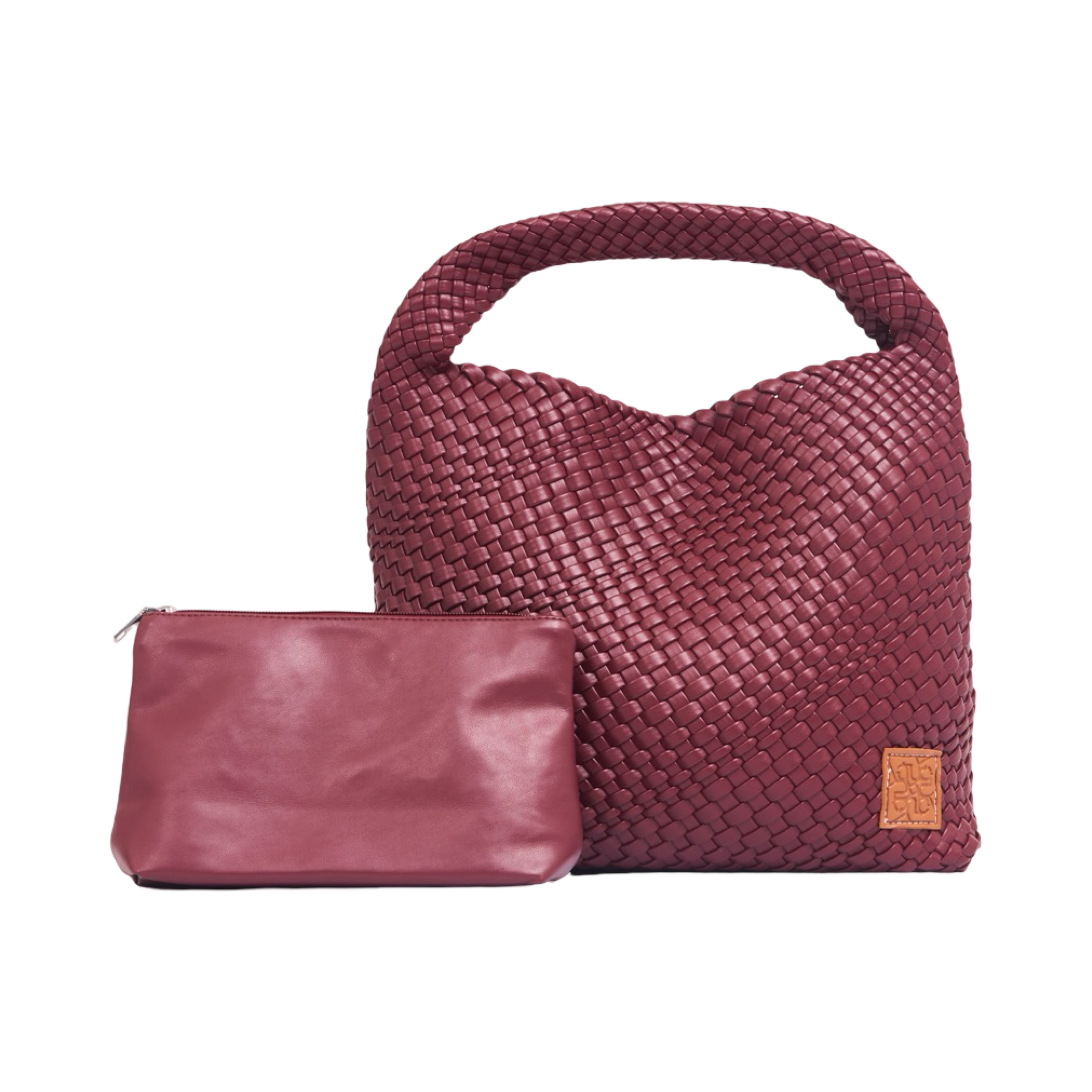 Woven Tote Bag L – Red Wine