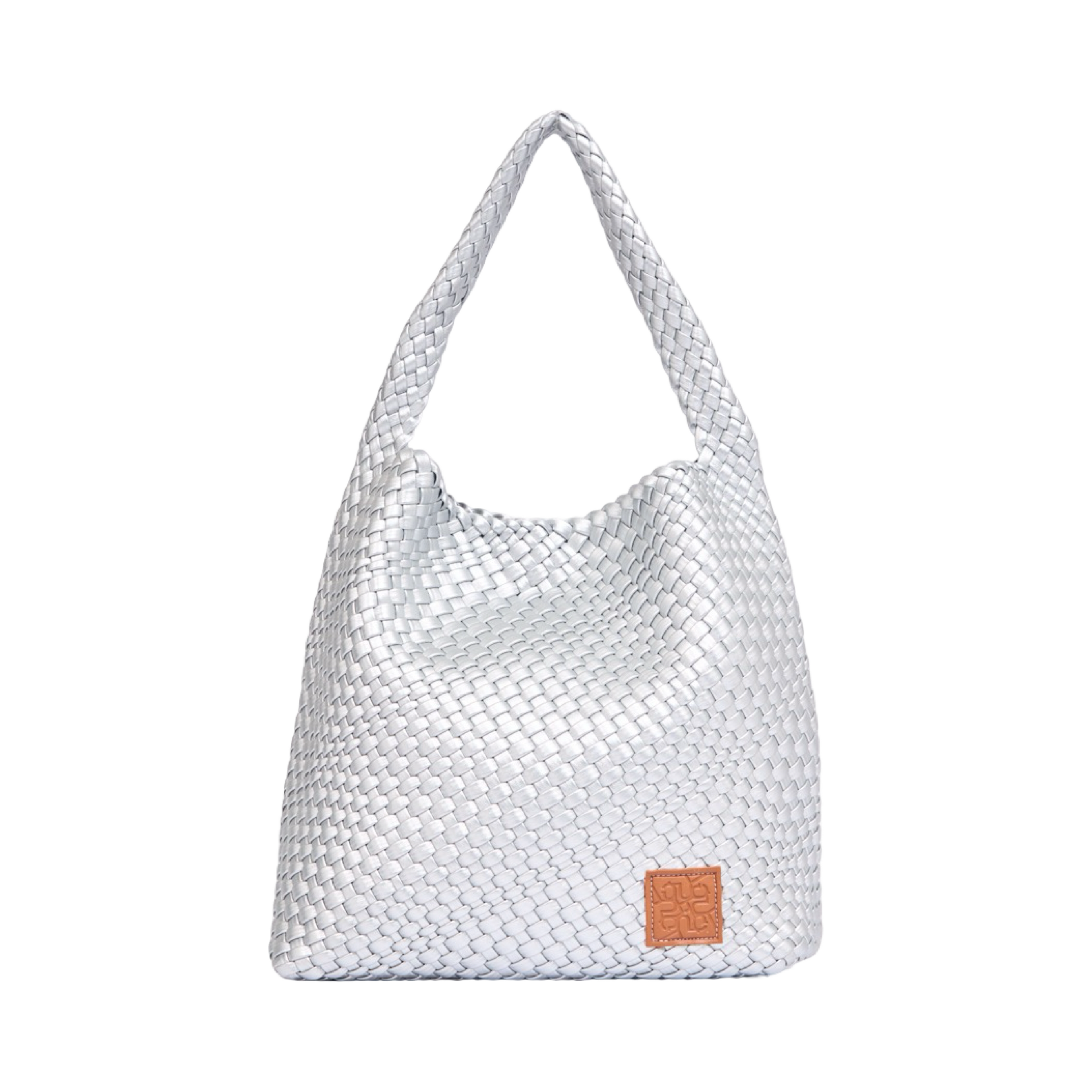 Woven Tote Bag L – Sliver
