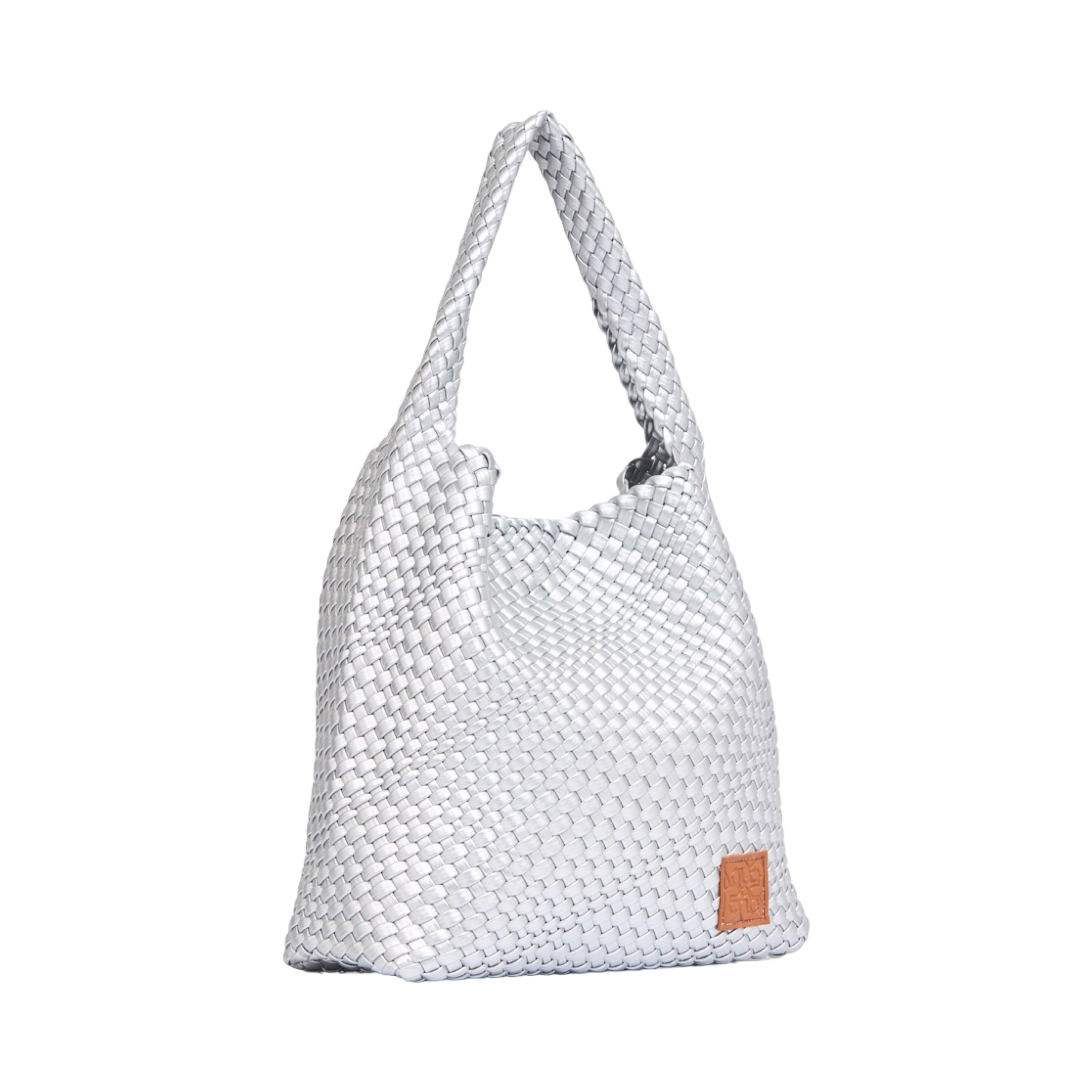 Woven Tote Bag L – Sliver