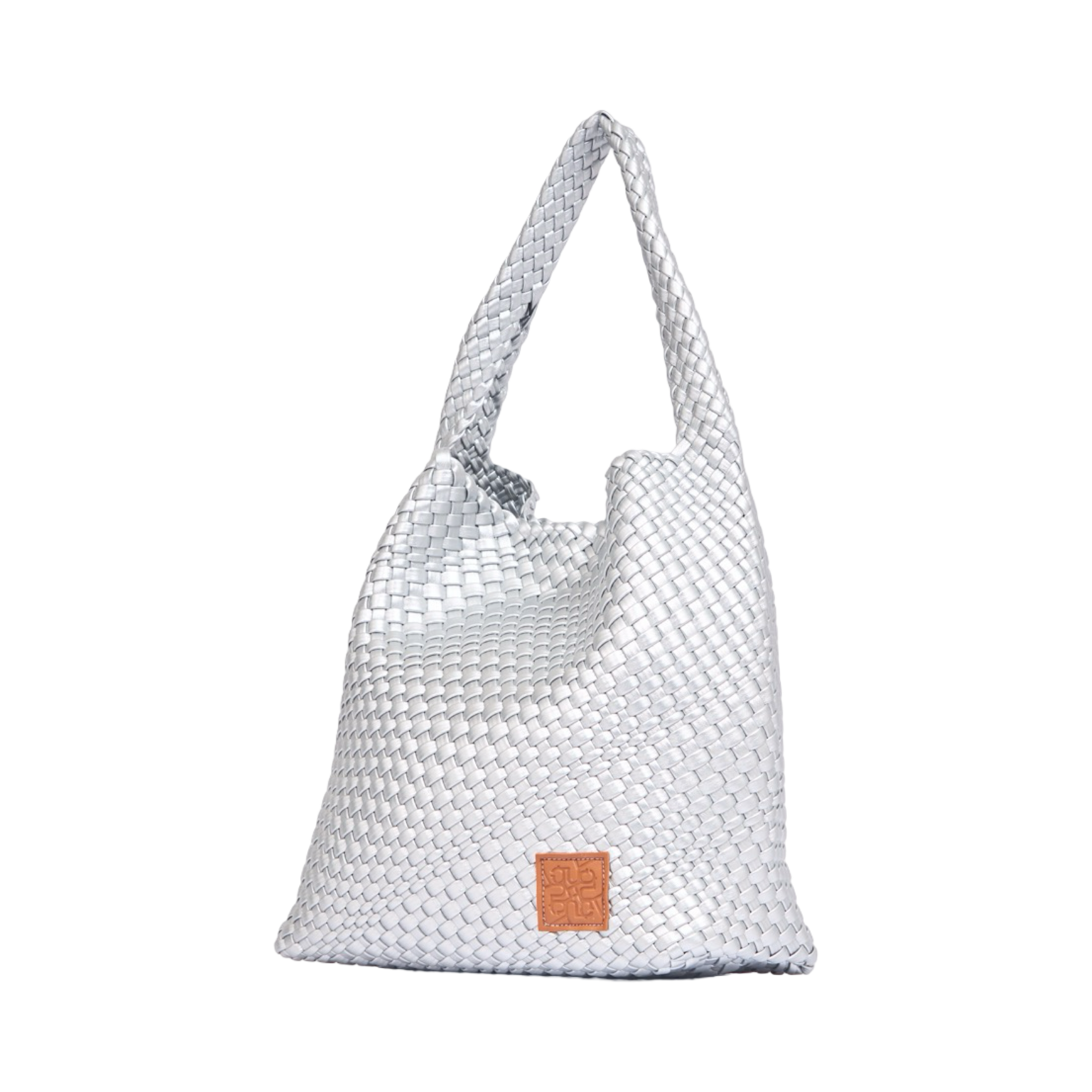Woven Tote Bag L – Sliver