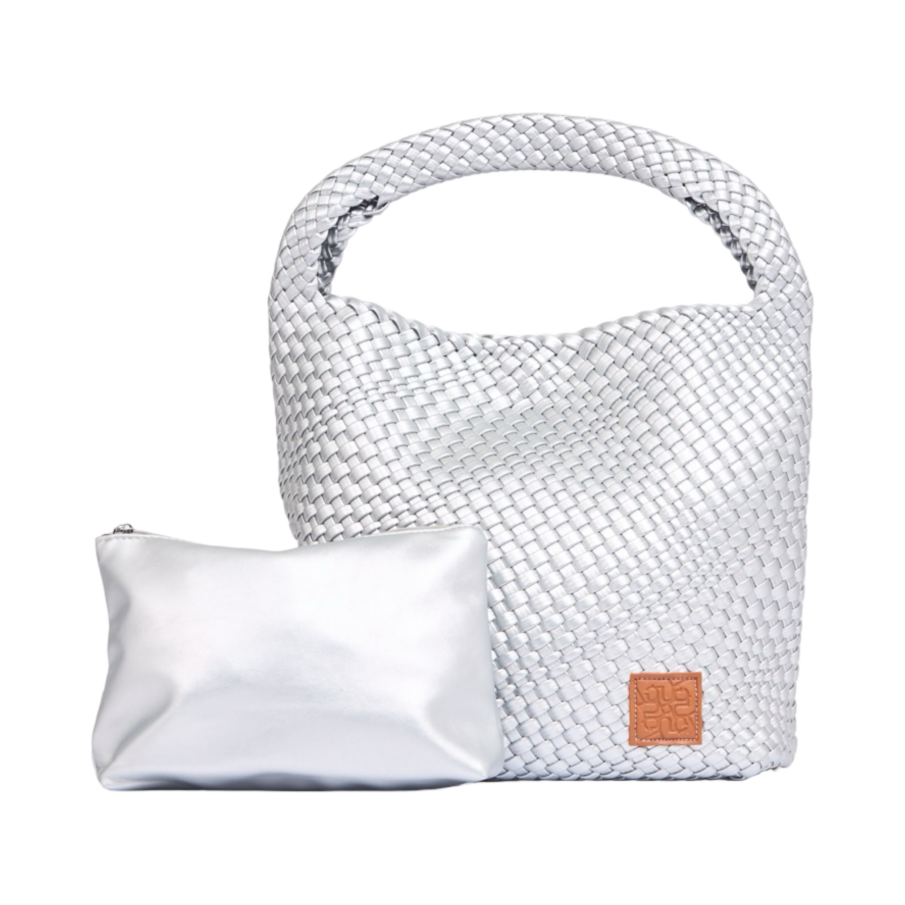 Woven Tote Bag L – Sliver