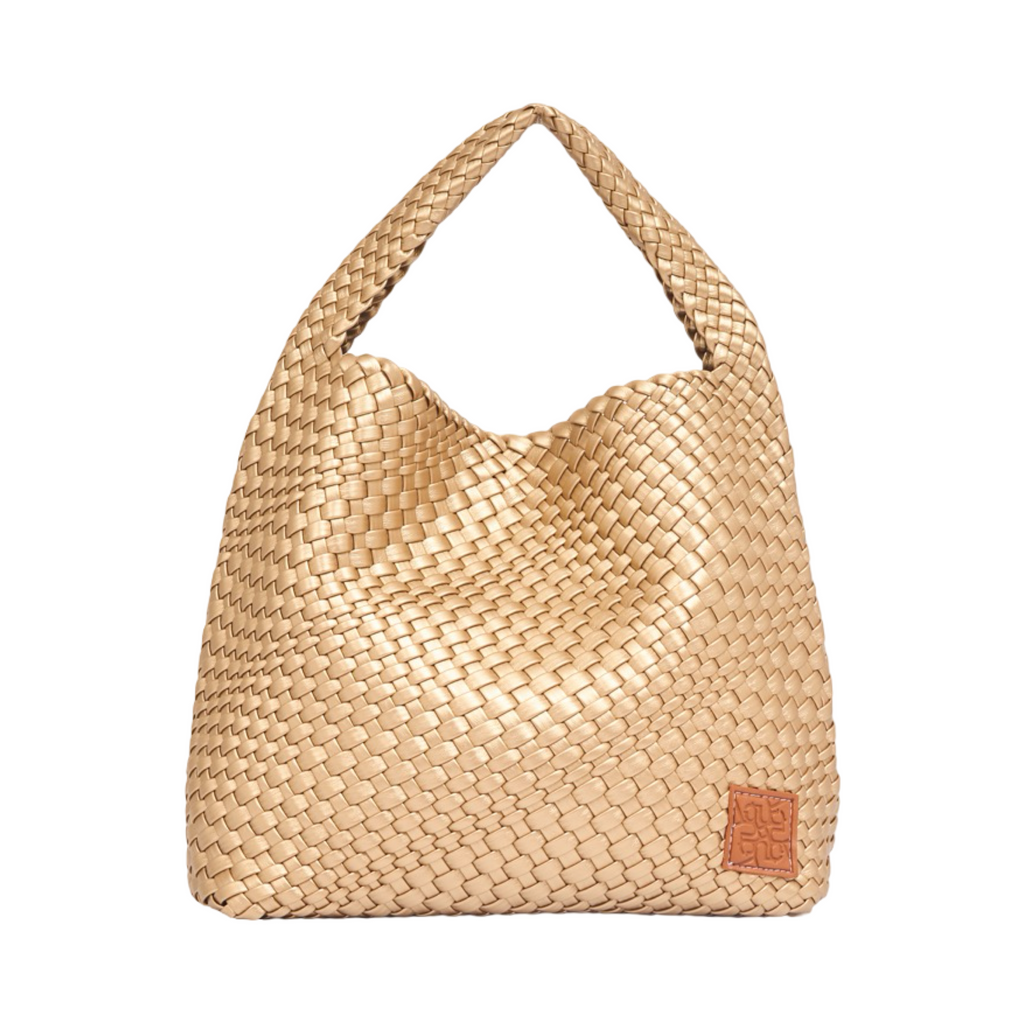 Woven Tote Bag L – Gold