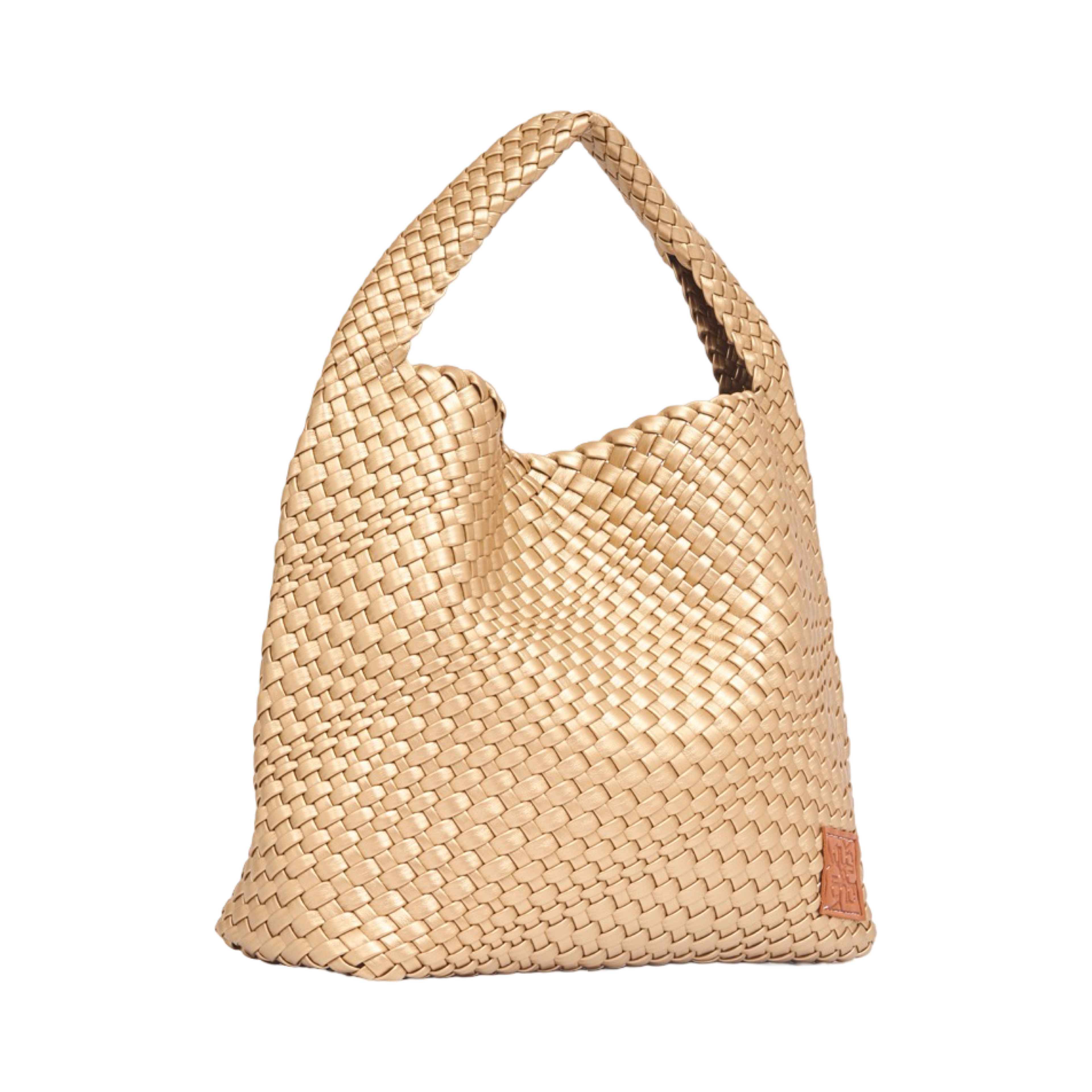 Woven Tote Bag L – Gold