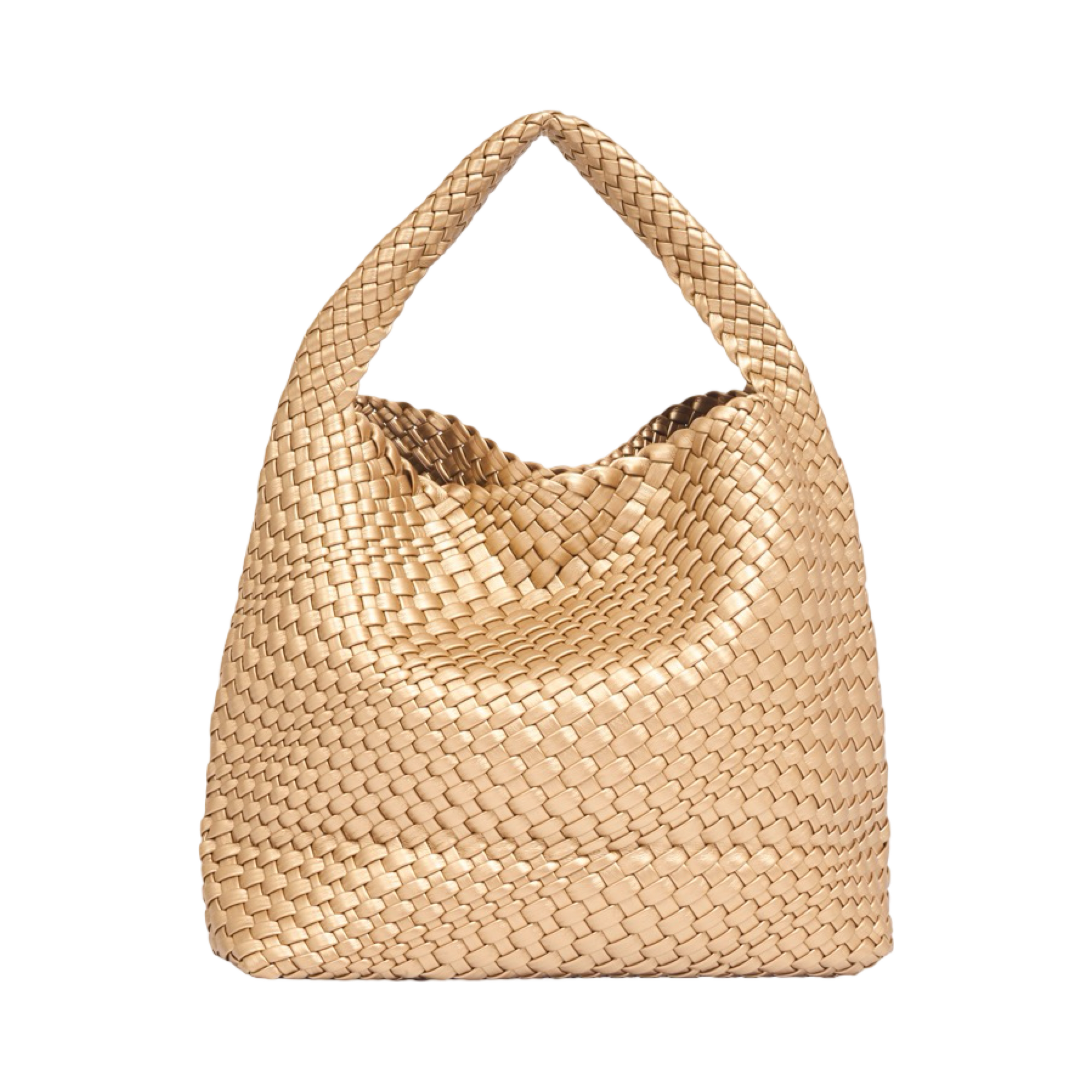 Woven Tote Bag L – Gold