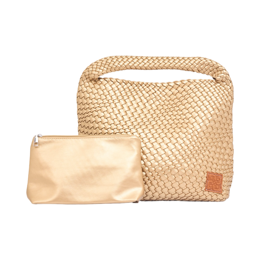 Woven Tote Bag L – Gold