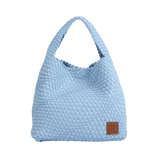 Woven Tote Bag - Sky Blue