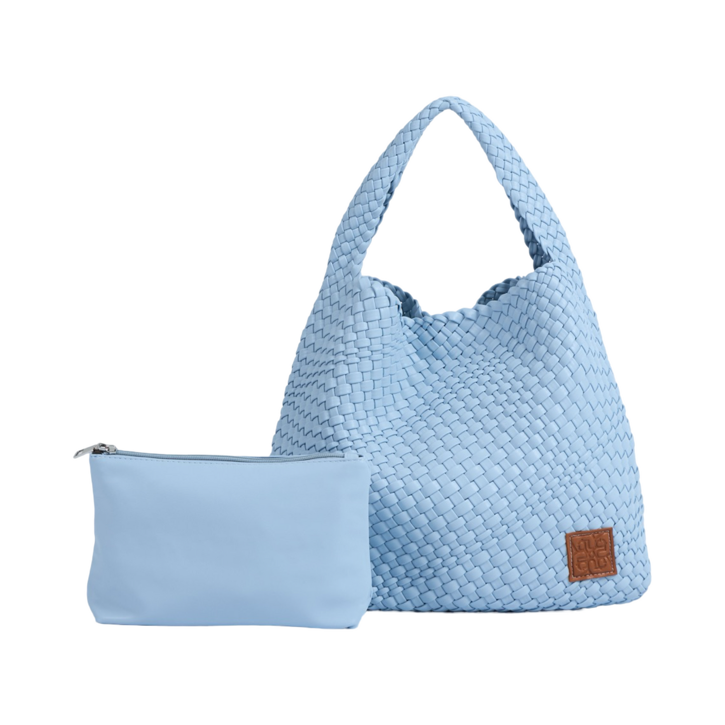 Woven Tote Bag L - Sky Blue