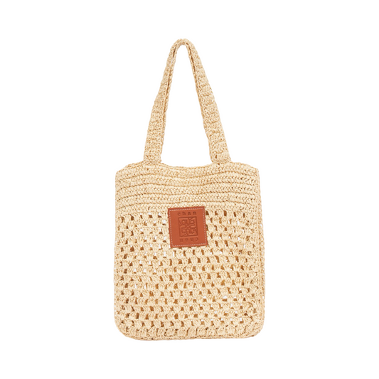 Straw Tote Bag - Beige