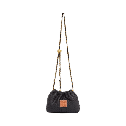 Woven Crossbody Bag - Black