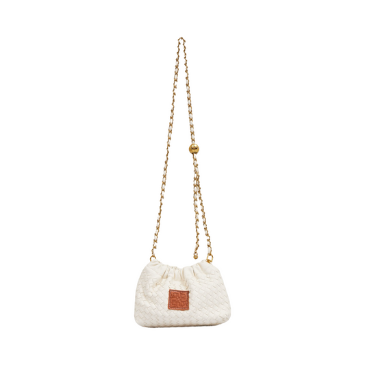 Woven Crossbody Bag - White